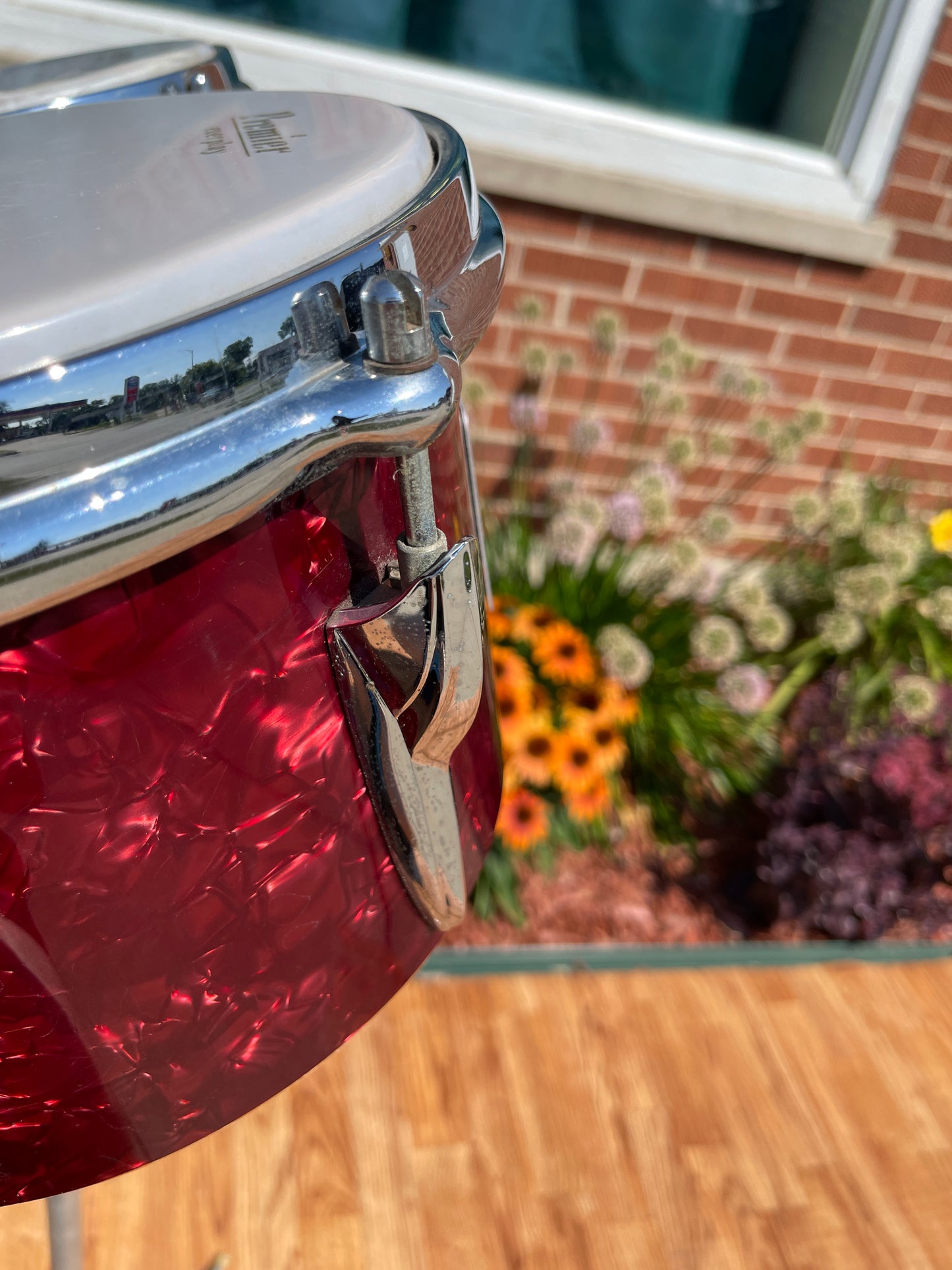 1960s Premier Stand Bongos No. 522 Burgundy w/ Stand