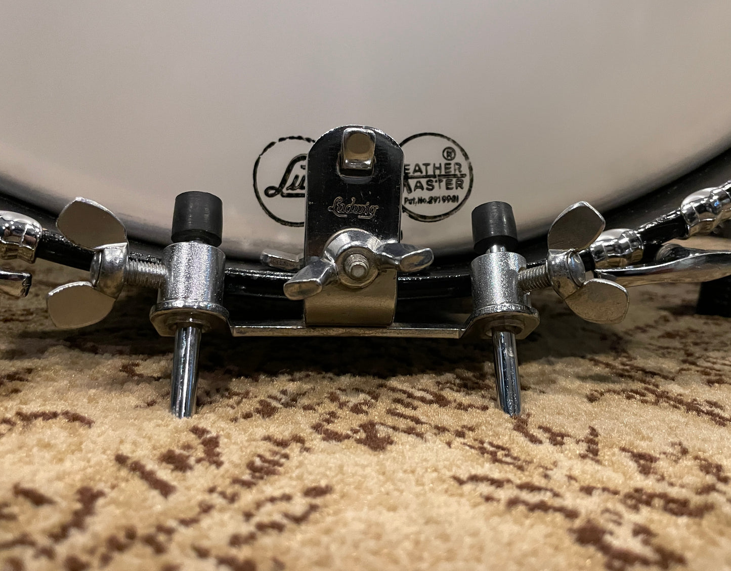 1960s Ludwig No. 1304-1 Bass Drum Anchor Chrome Script Logo