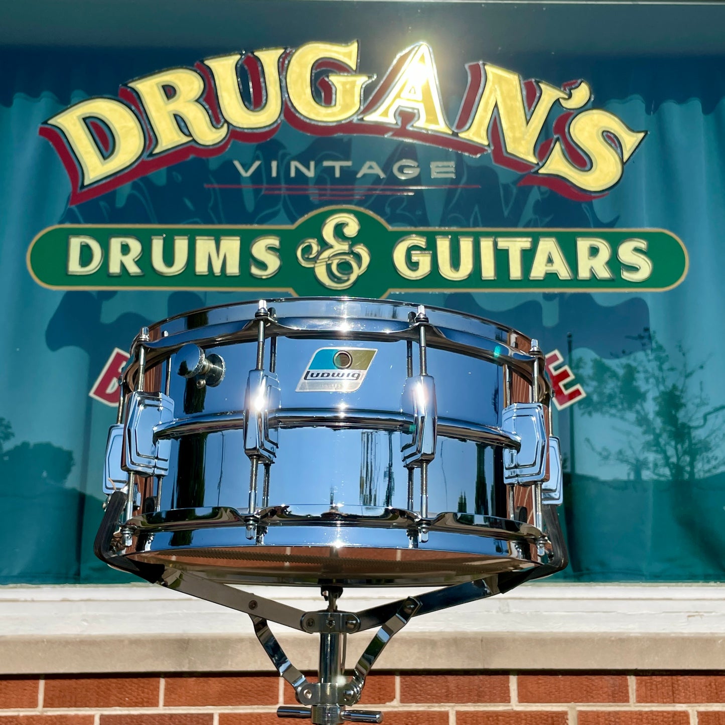 1970s Ludwig 6.5x14 LM402 Supraphonic Snare Drum