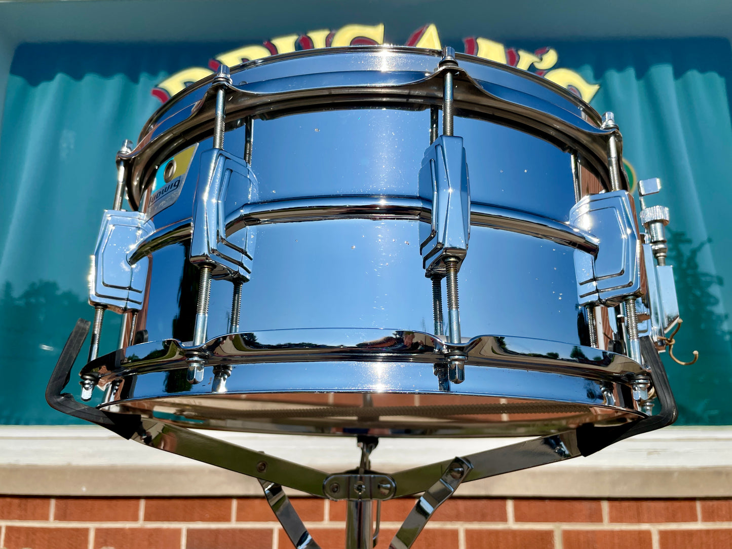 1970s Ludwig 6.5x14 LM402 Supraphonic Snare Drum