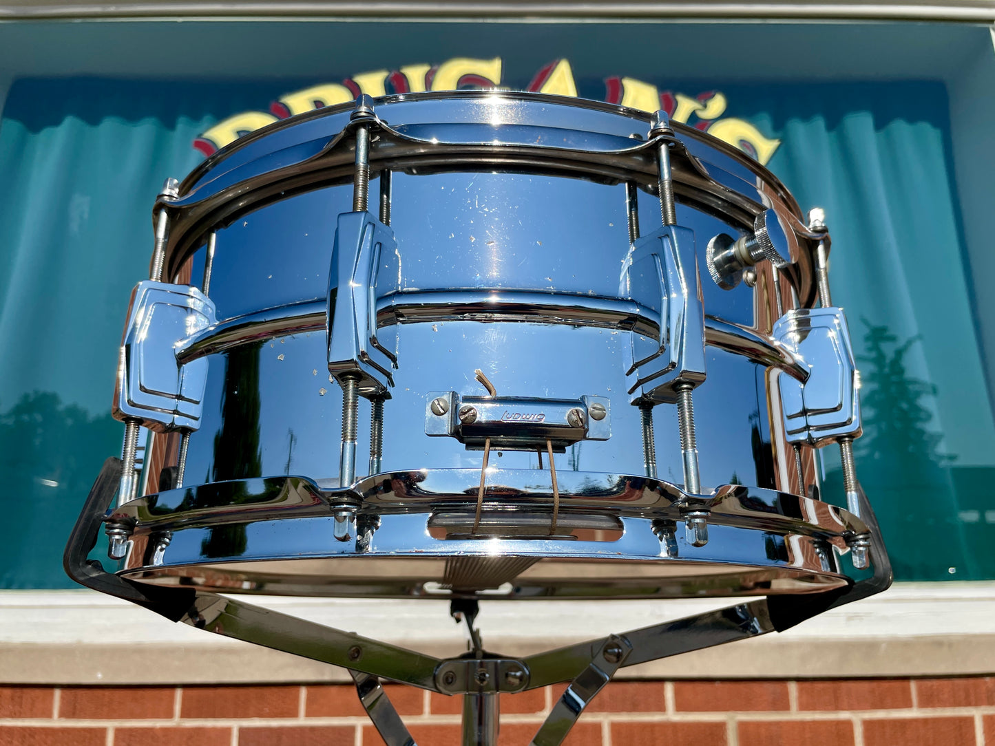 1970s Ludwig 6.5x14 LM402 Supraphonic Snare Drum