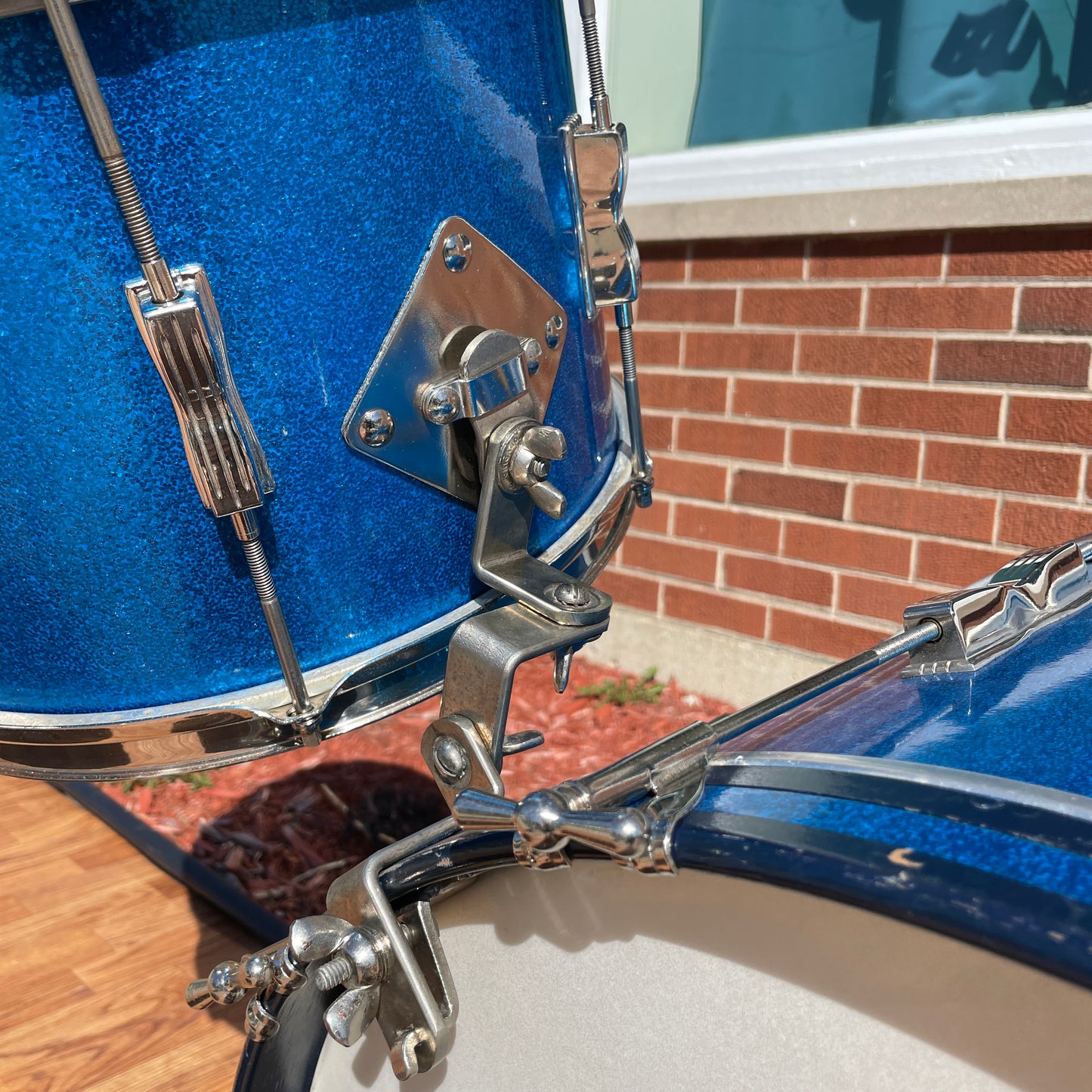 1964 Ludwig No. 998P Combo Outfit Drum Set Blue Sparkle 22/13/5x14 Jazz Festival