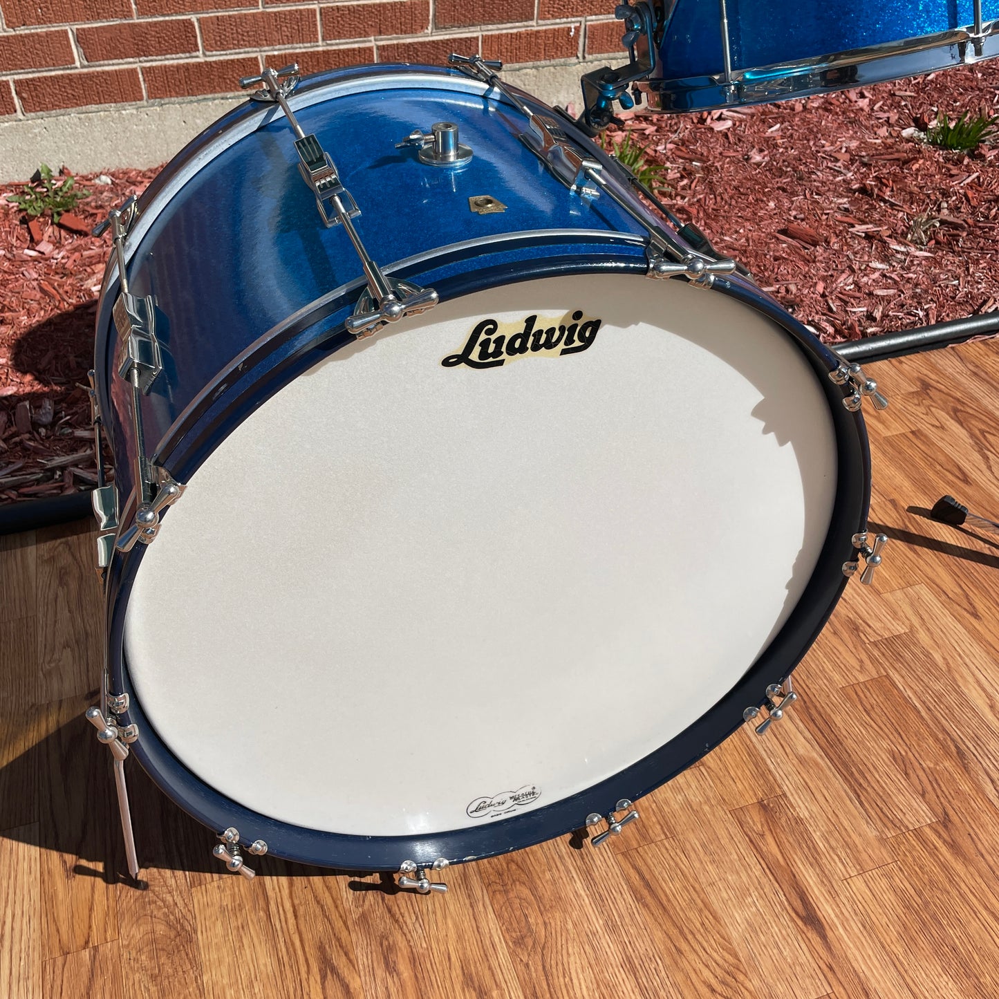 1964 Ludwig No. 998P Combo Outfit Drum Set Blue Sparkle 22/13/5x14 Jazz Festival