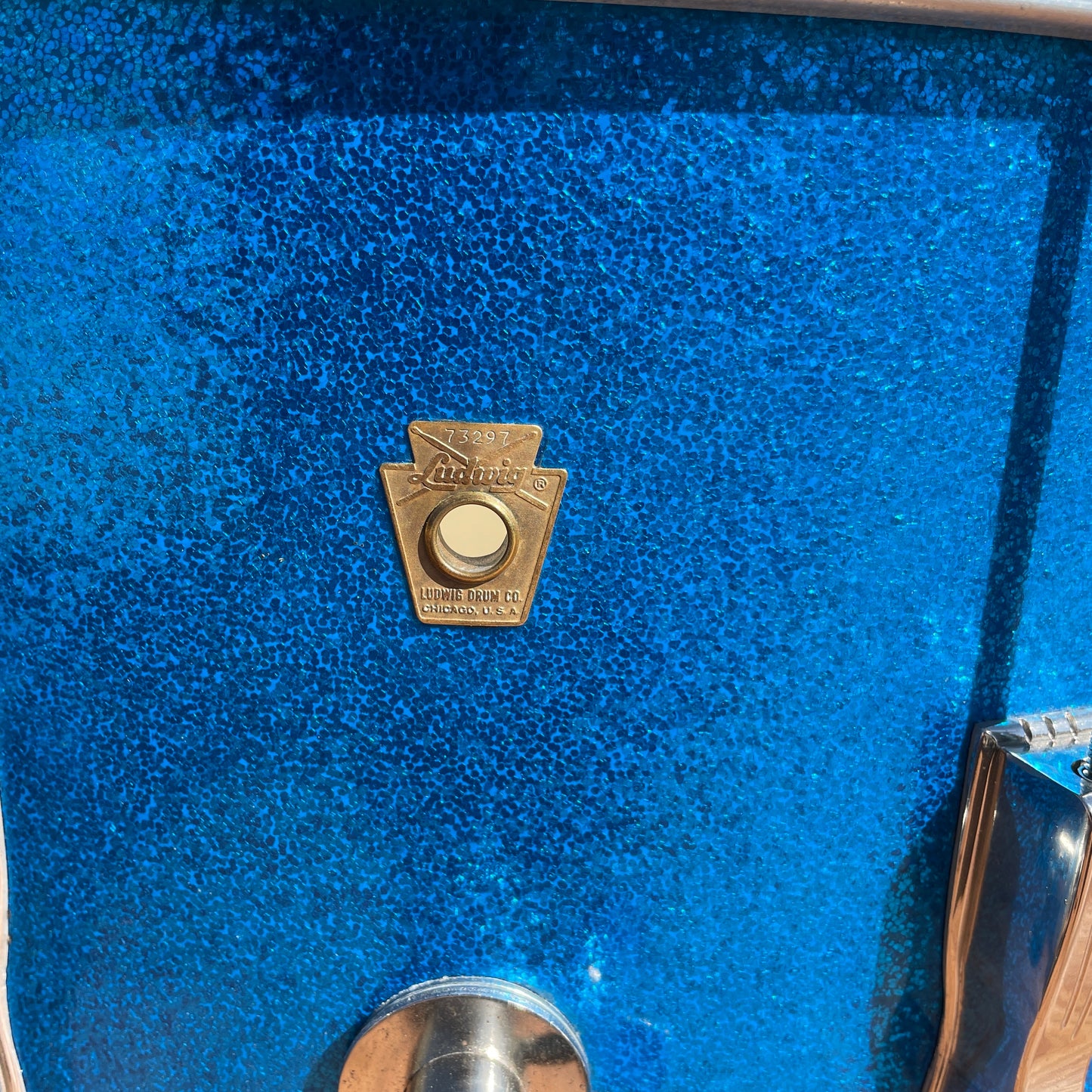 1964 Ludwig No. 998P Combo Outfit Drum Set Blue Sparkle 22/13/5x14 Jazz Festival