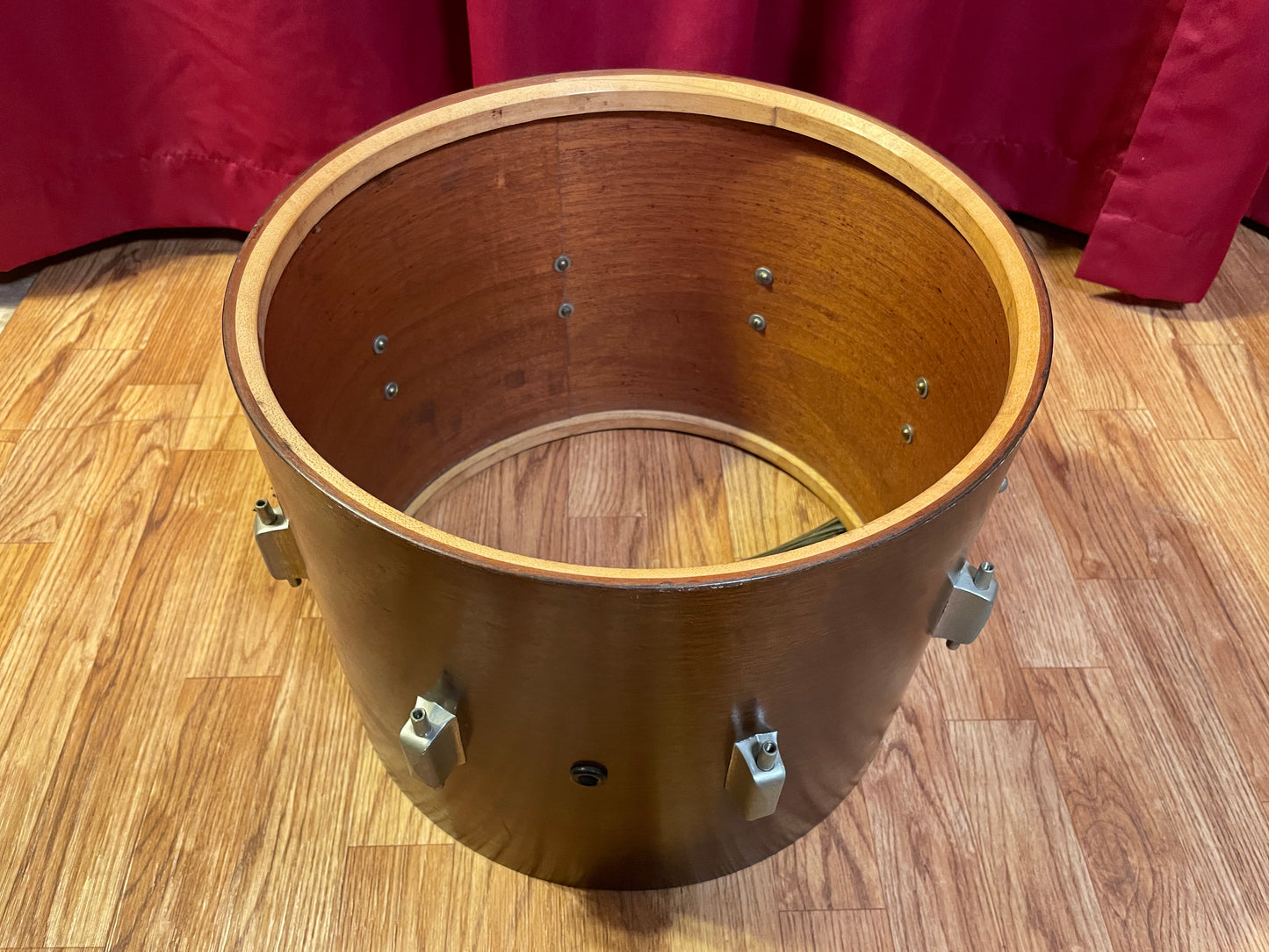 1930s Leedy Broadway Standard 12x15 Street Drum Marching / Field Snare Walnut