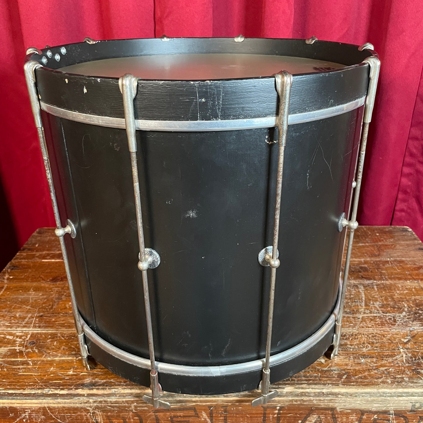 1930s Ludwig 12x15 Parade Marching Snare / Bop Bass Drum Black #2