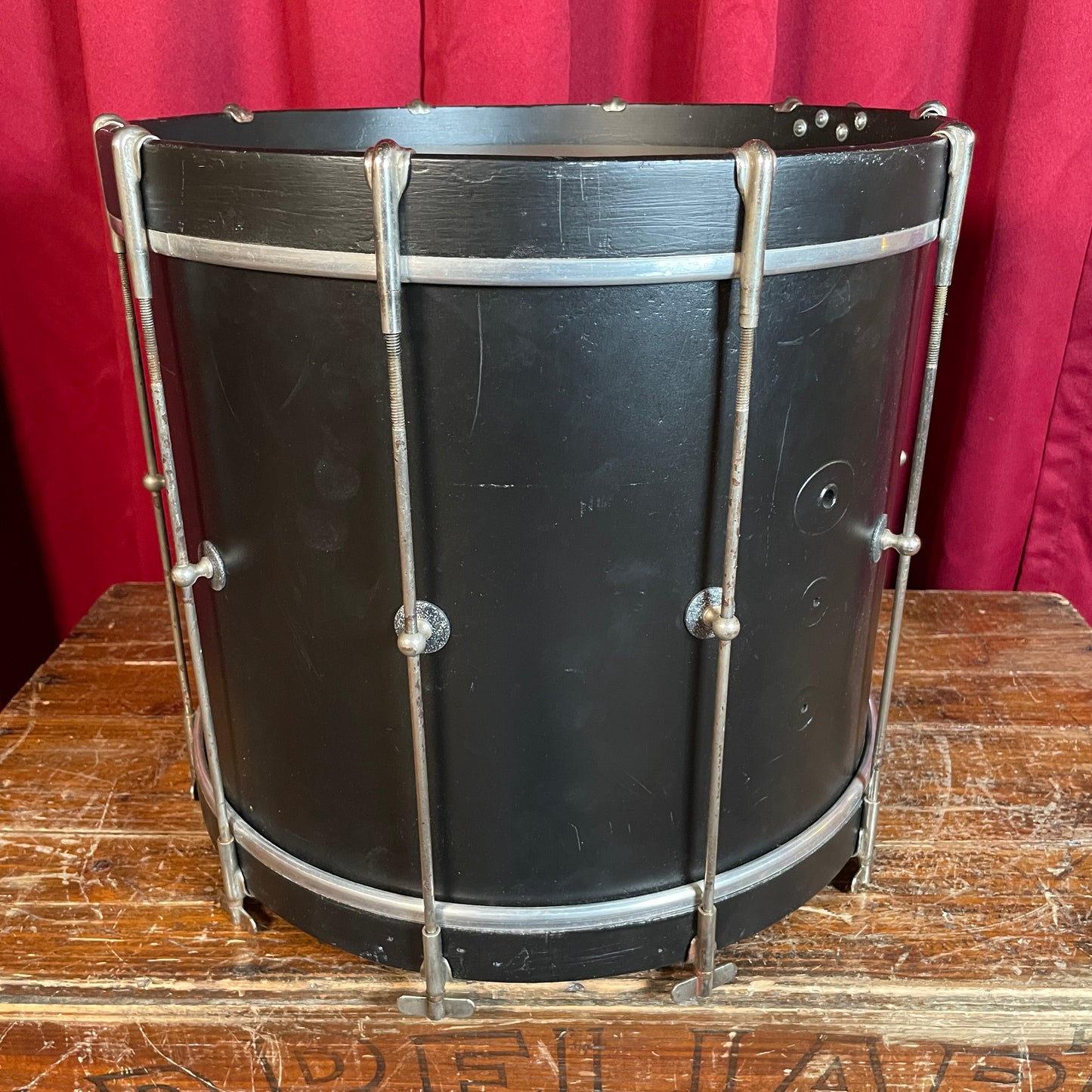 1930s Ludwig 12x15 Parade Marching Snare / Bop Bass Drum Black #2