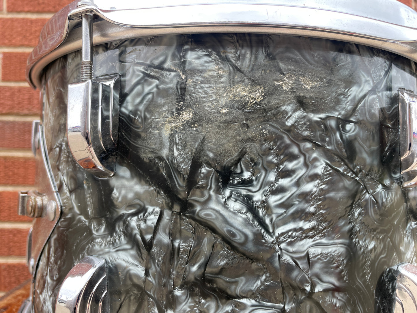1960 Leedy by Slingerland 8x12 Tom Single Drum Black Diamond Pearl Slingerleedy