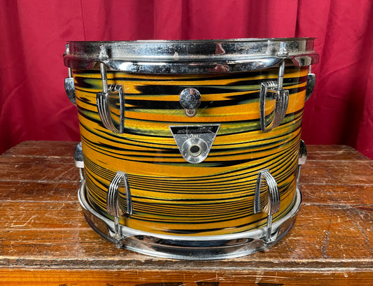 1970s Ludwig Standard 8x12 Tom Drum Lemon Strata