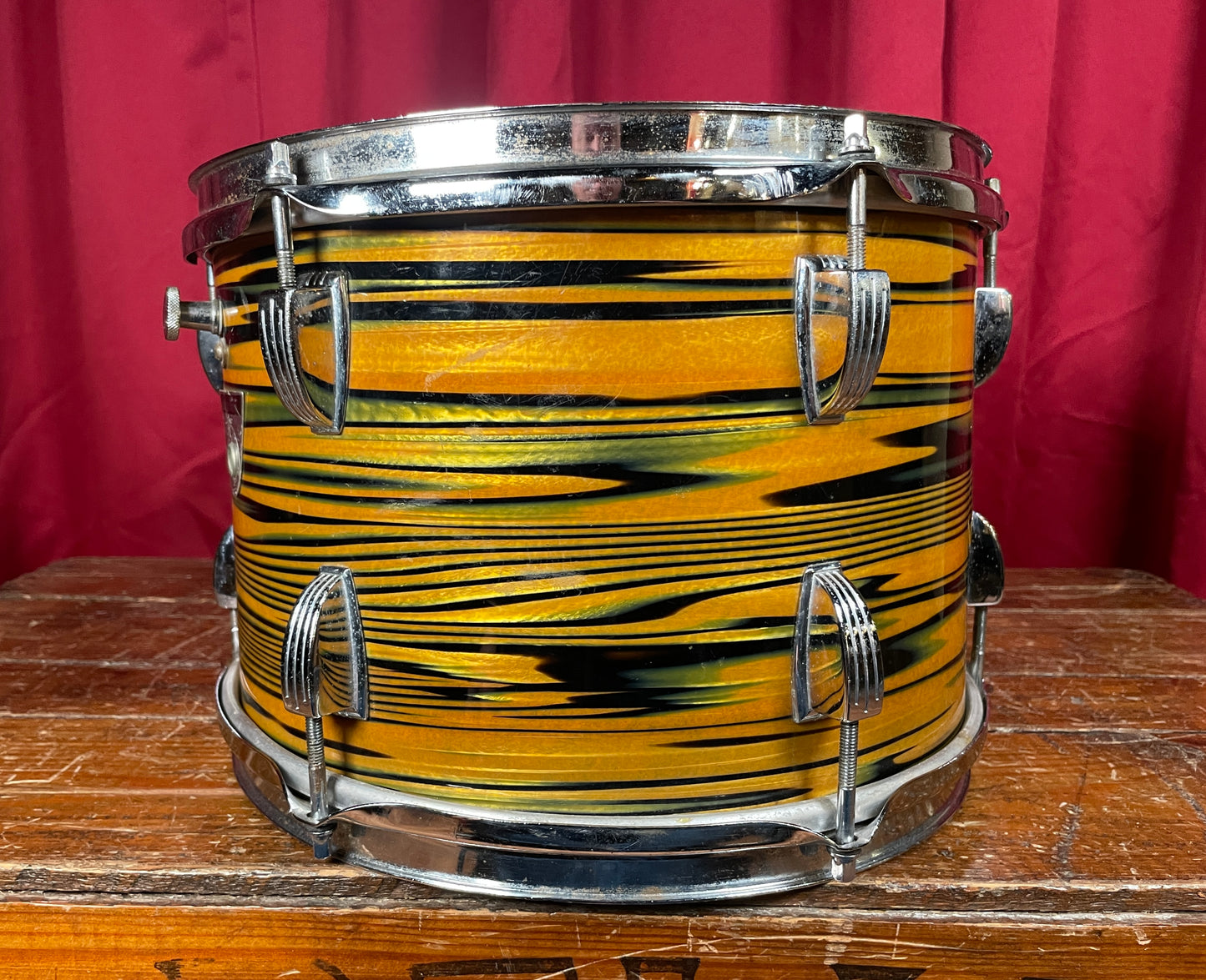 1970s Ludwig Standard 8x12 Tom Drum Lemon Strata