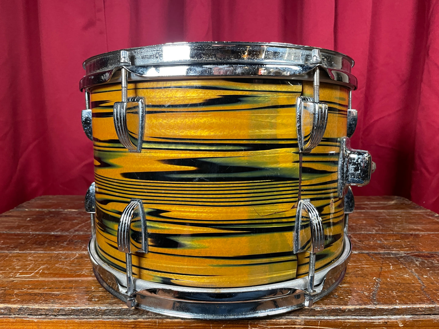 1970s Ludwig Standard 8x12 Tom Drum Lemon Strata