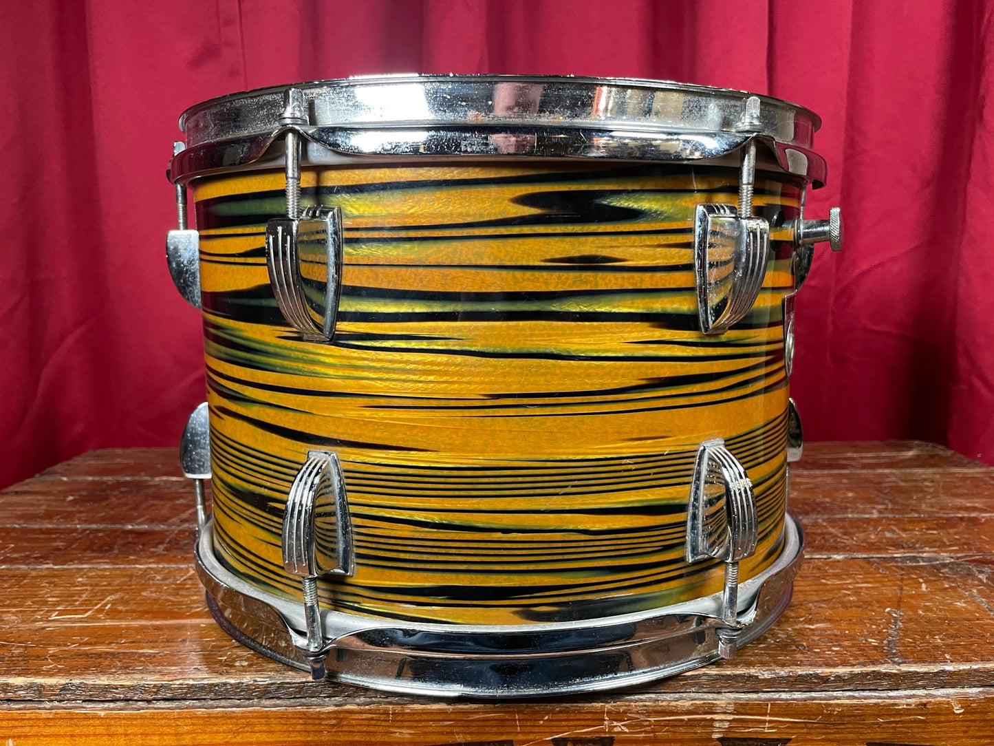 1970s Ludwig Standard 8x12 Tom Drum Lemon Strata