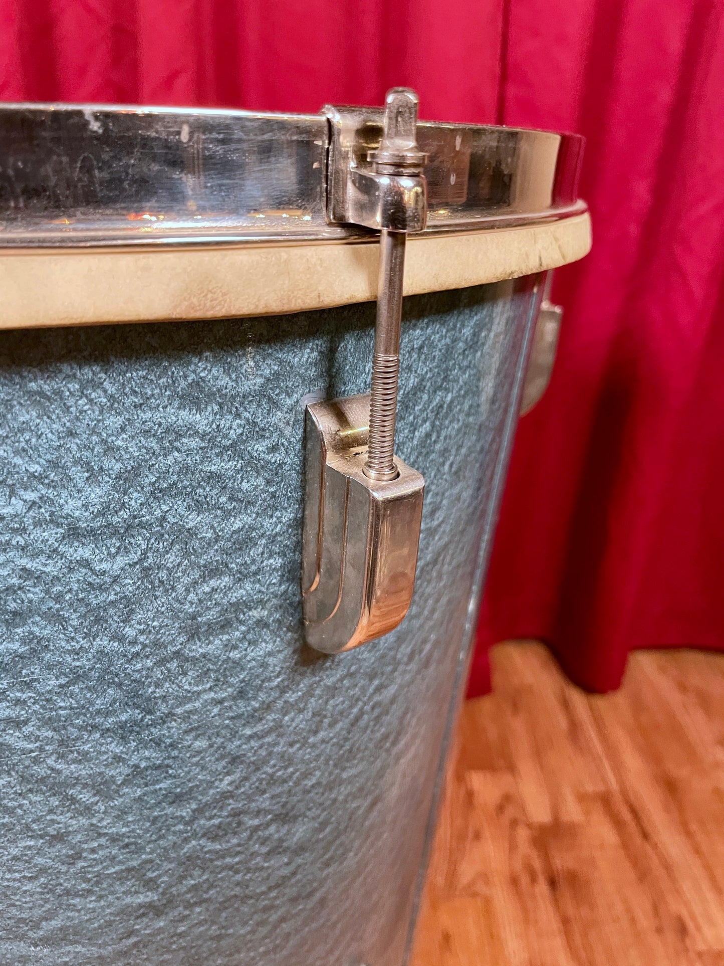 1949 Leedy 14x18 No. 8016 Conga-Tom Drum Antique Blue