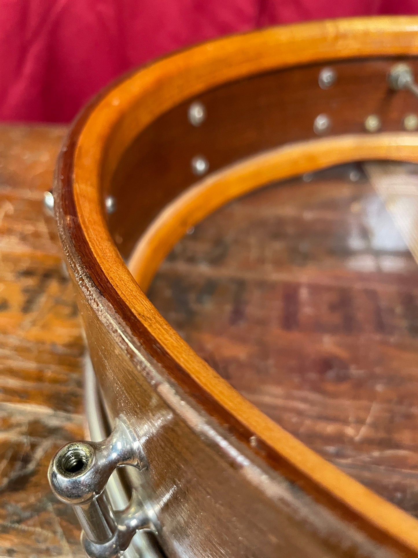 1920s Ludwig No. 245 Dance Model 4x14 Solid Walnut Shell Super Ludwig Snare Drum