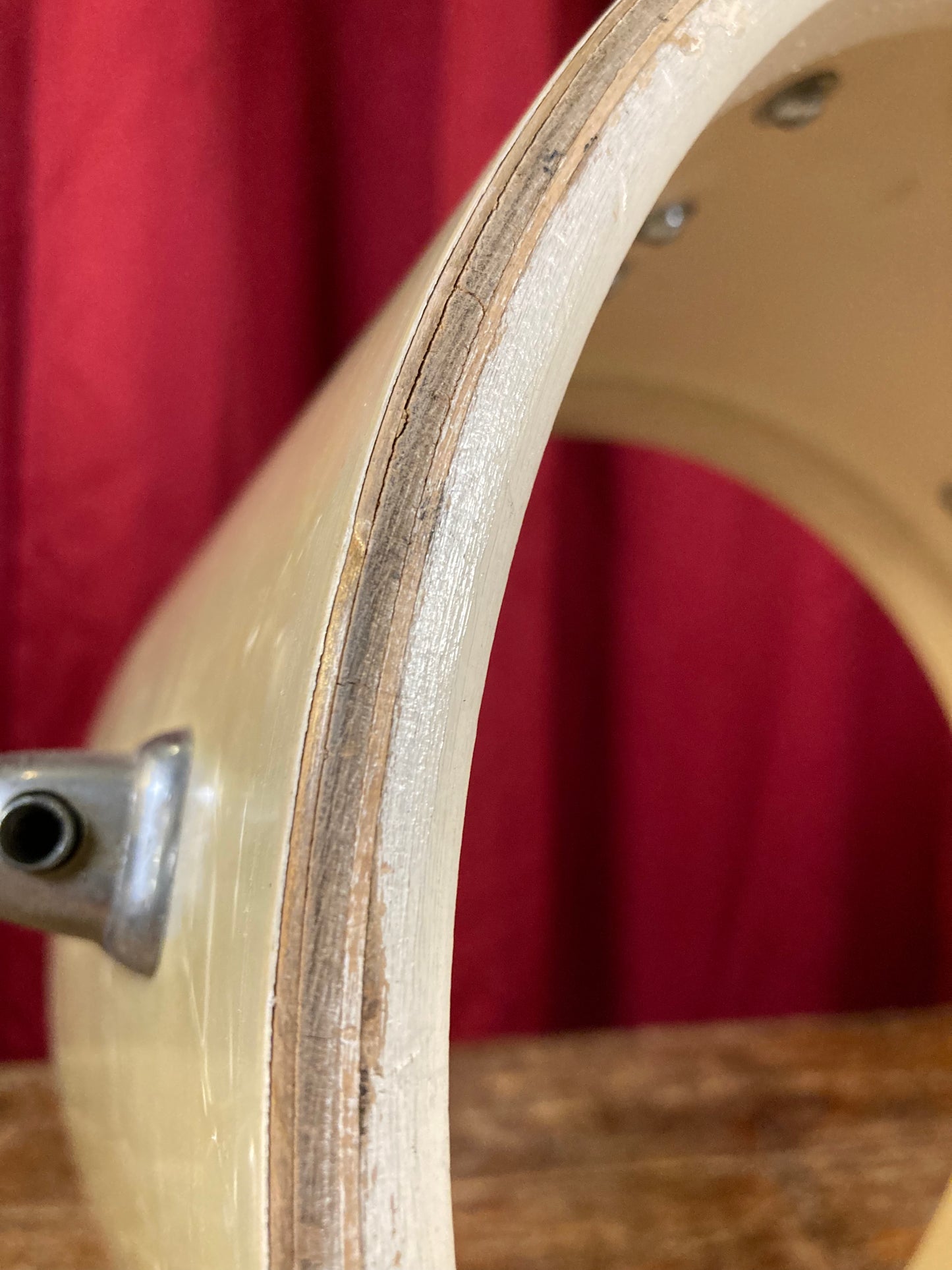 1960s Slingerland 8x12 Tom Drum Single White Marine Pearl