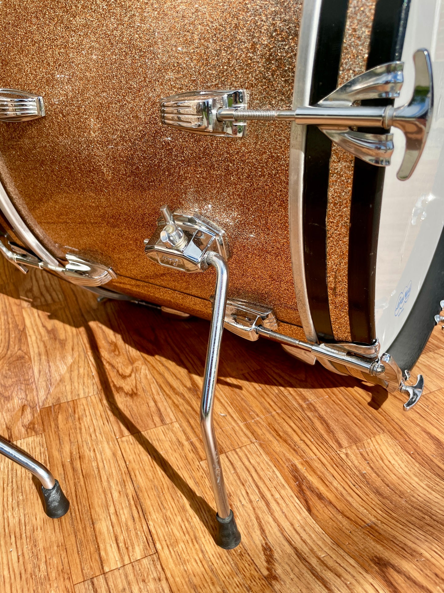 1966 Ludwig Super Classic Drum Set Champagne Sparkle 22/13/16