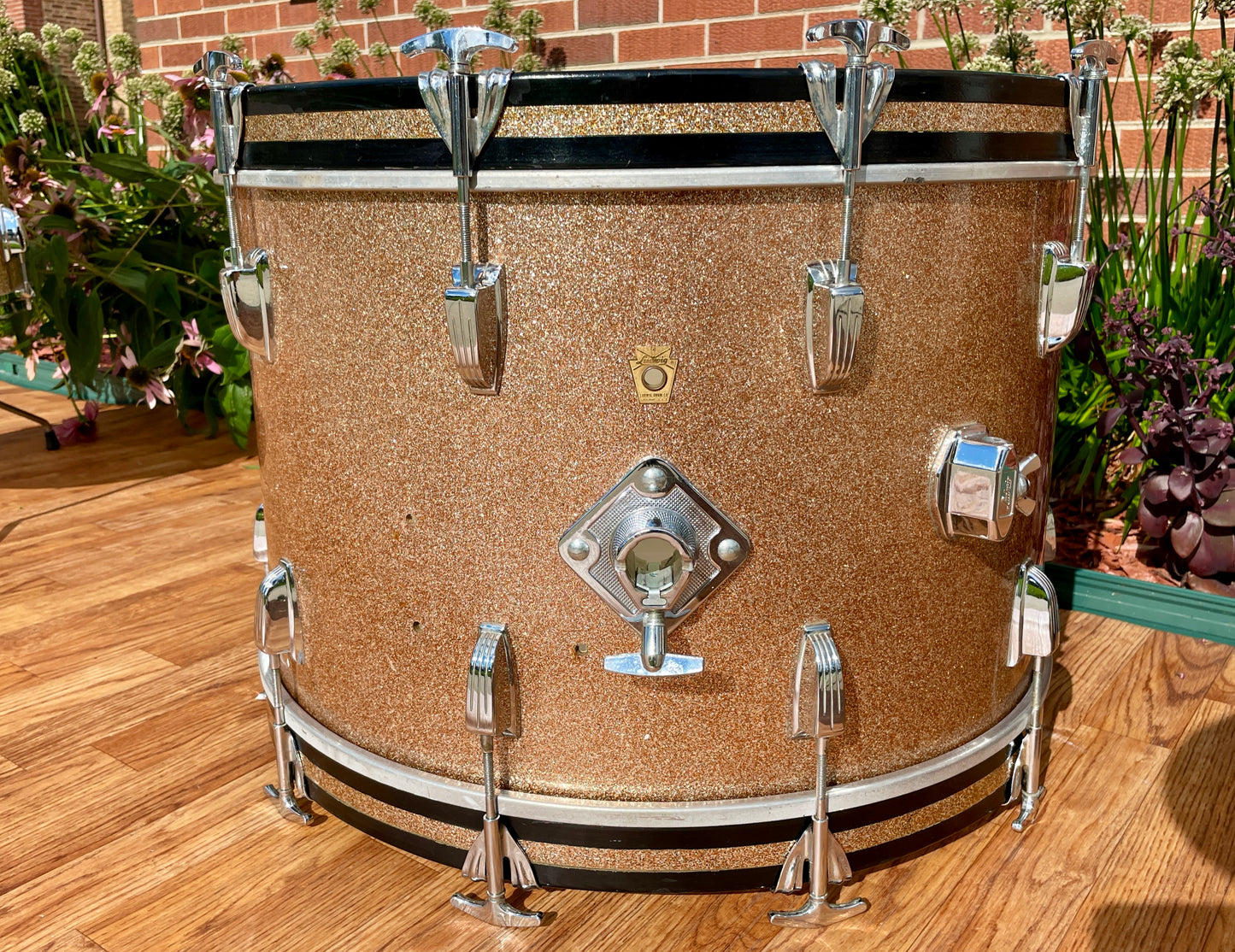 1966 Ludwig Super Classic Drum Set Champagne Sparkle 22/13/16