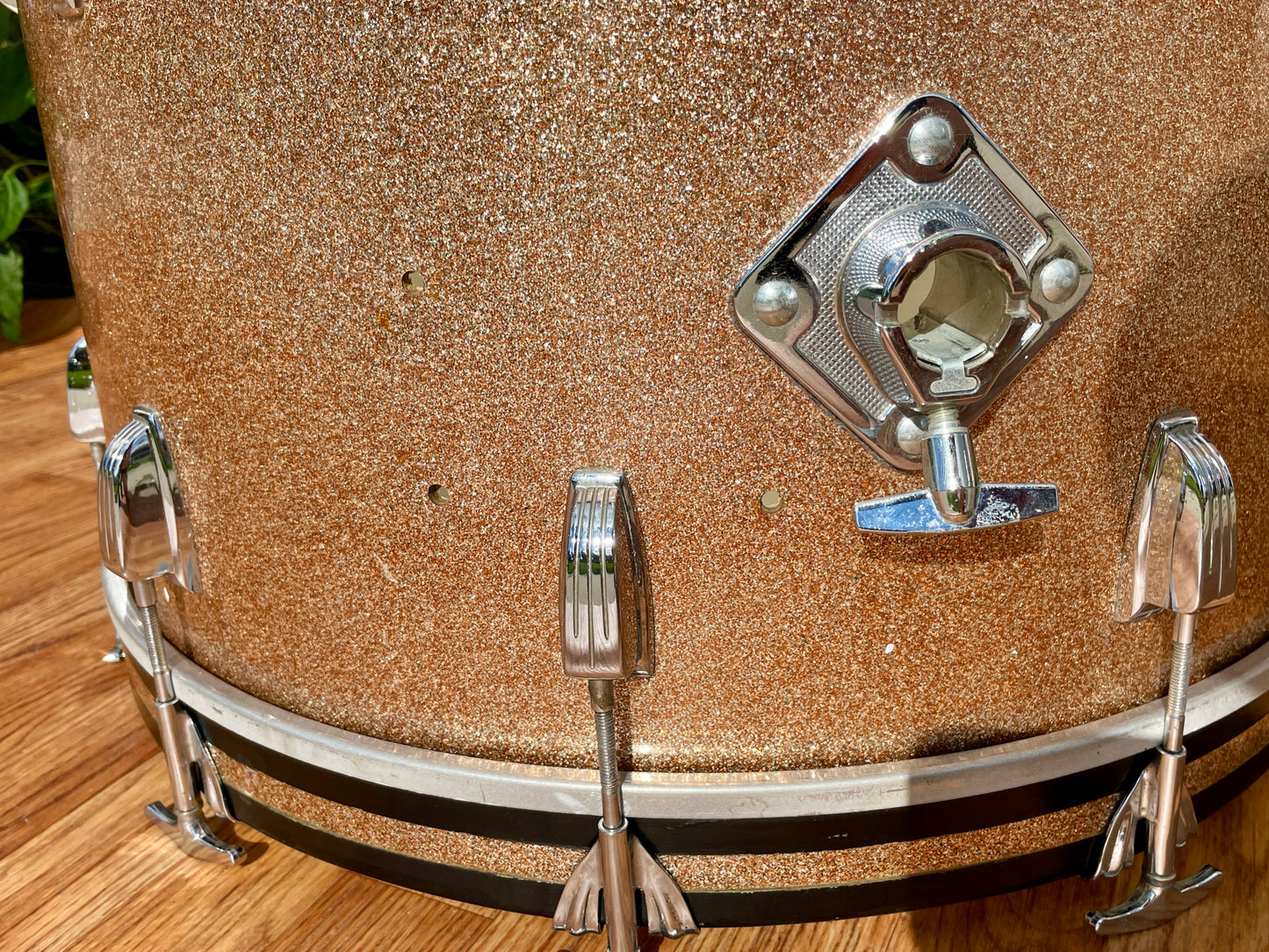 1966 Ludwig Super Classic Drum Set Champagne Sparkle 22/13/16
