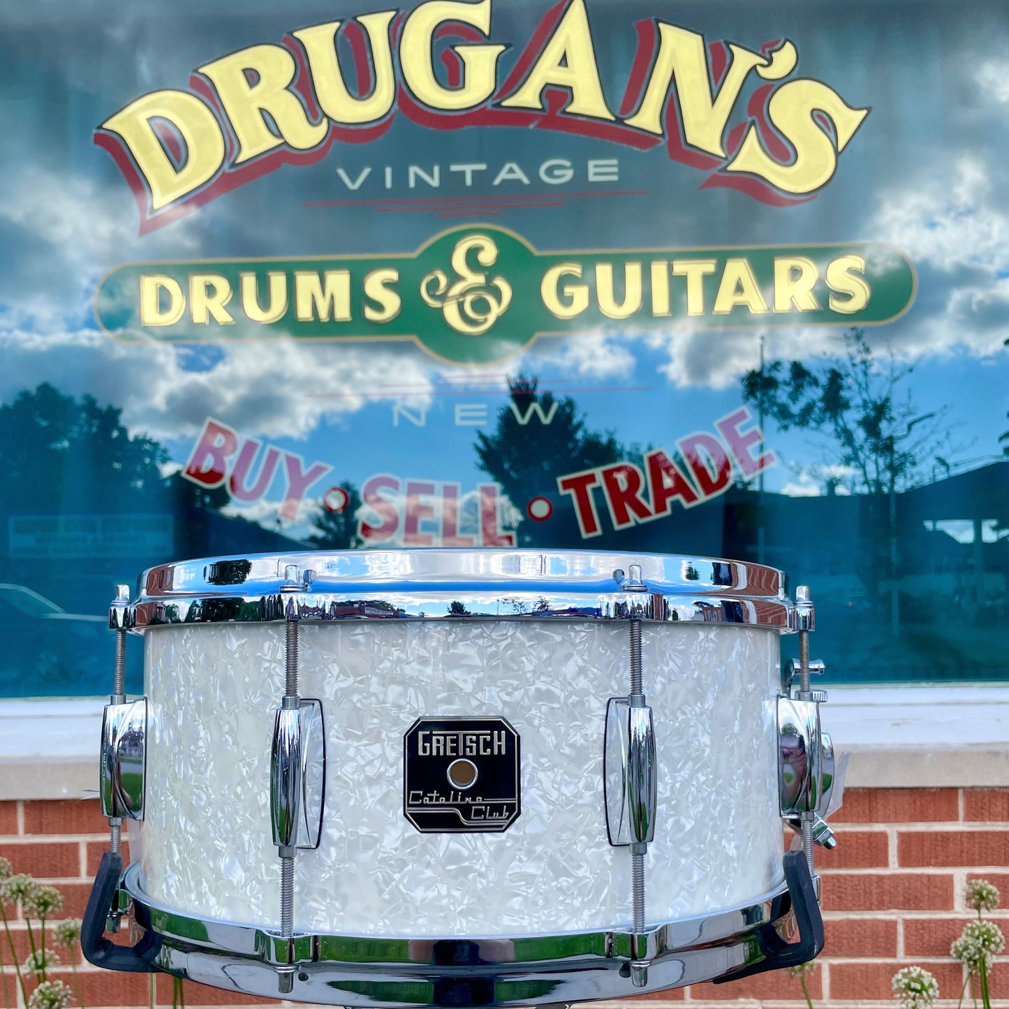 Gretsch Catalina Club 6.5x14 Snare Drum White Marine Pearl w/ Die Cast Hoops