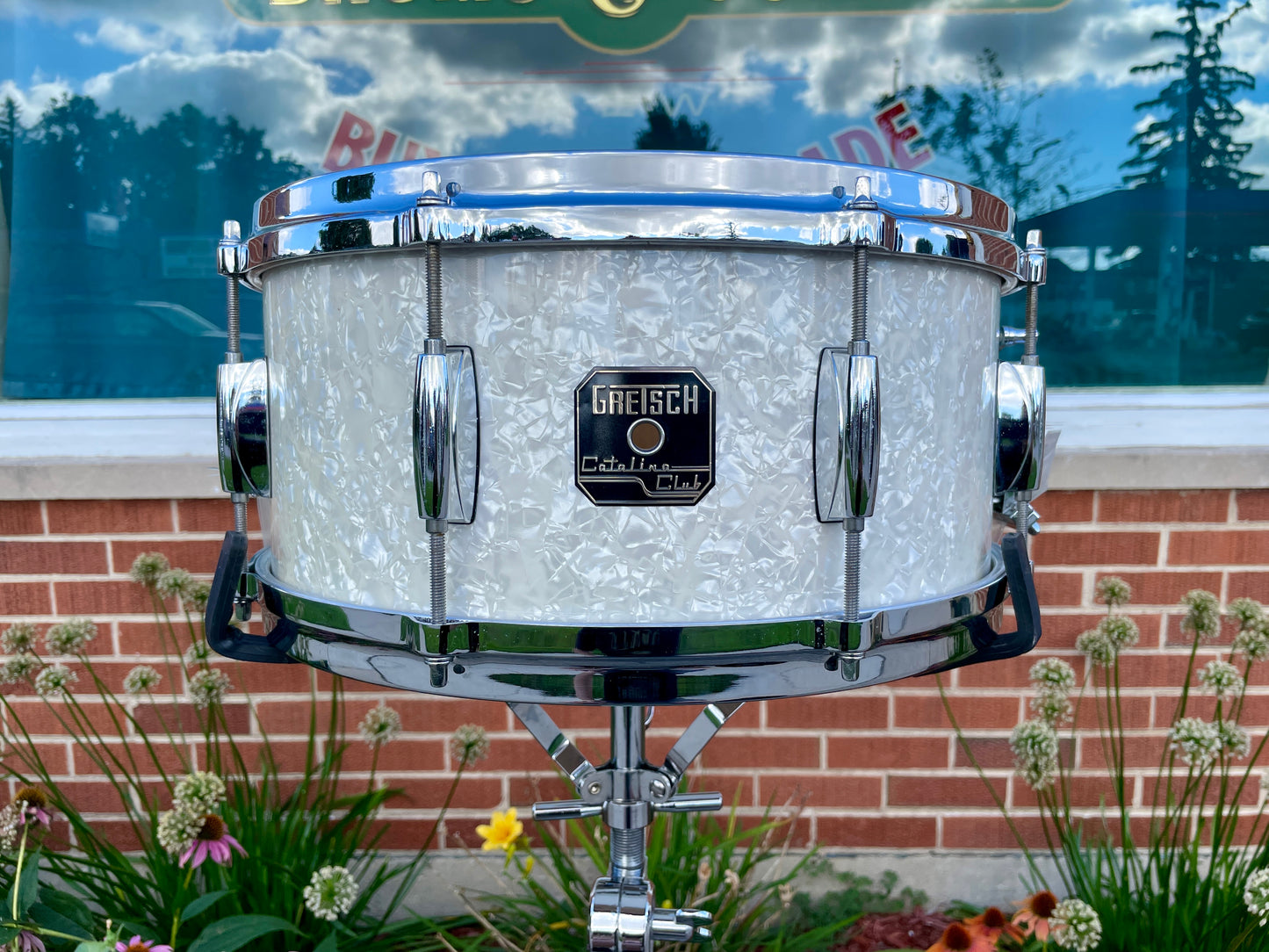 Gretsch Catalina Club 6.5x14 Snare Drum White Marine Pearl w/ Die Cast Hoops