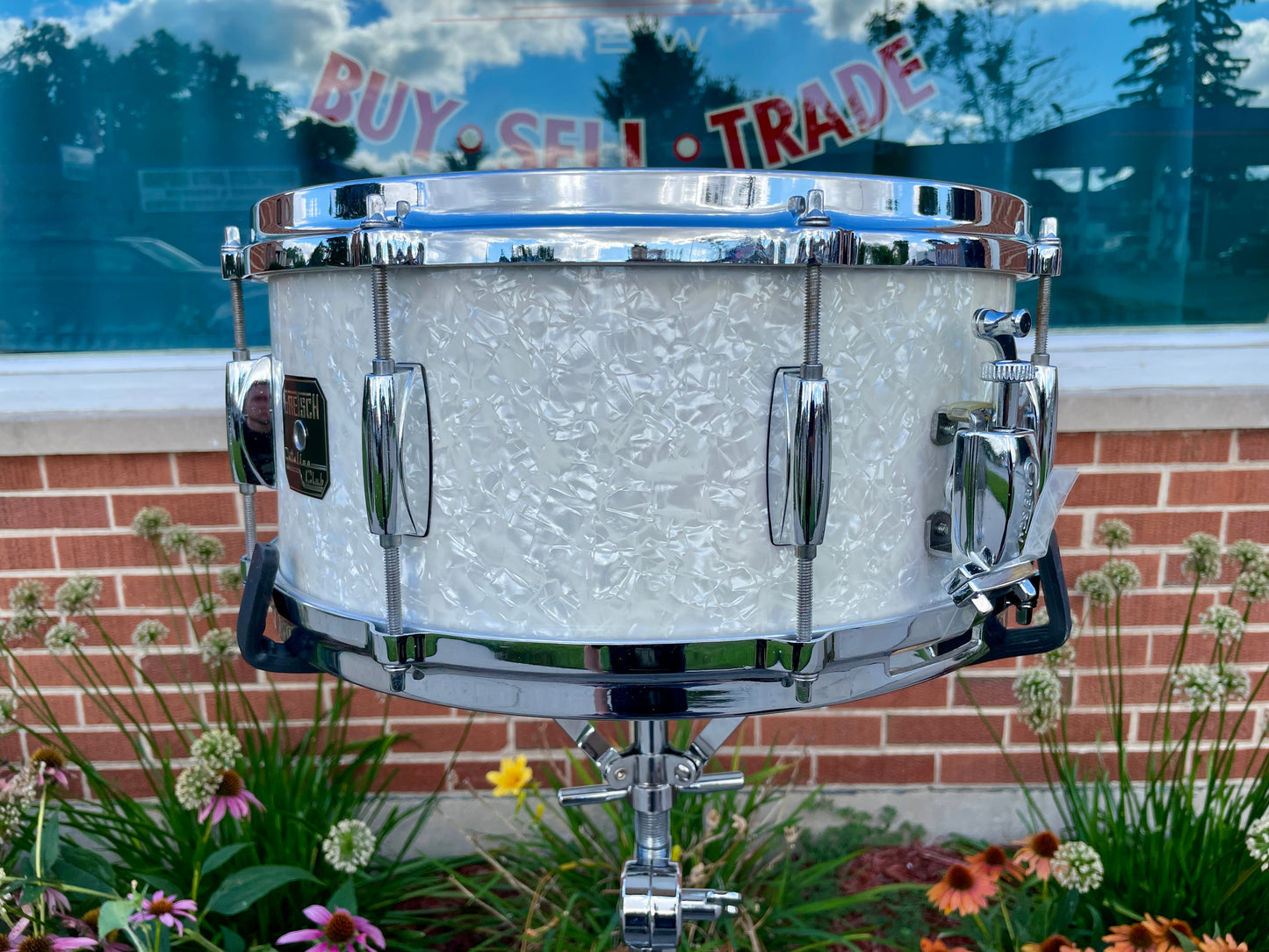Gretsch Catalina Club 6.5x14 Snare Drum White Marine Pearl w/ Die Cast Hoops