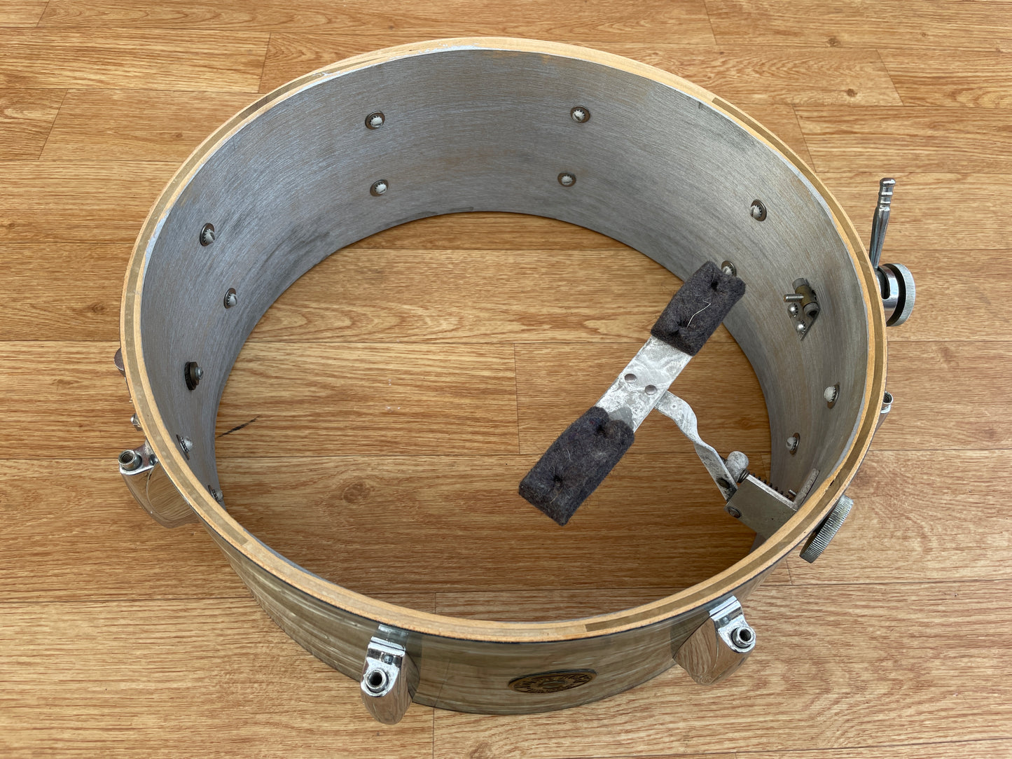 1950s Gretsch Round Badge Name Band 5.5x14 Snare Drum Midnight Blue Pearl