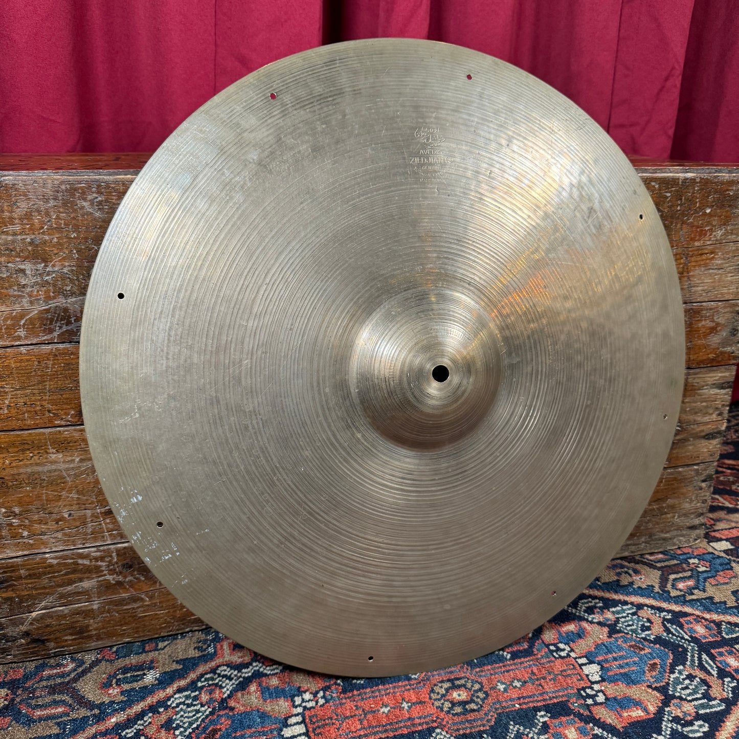 22" Zildjian A 1950s Block / Large Stamp Sizzle Ride Cymbal w/ 8 Rivet Holes 2832g *Video Demo*