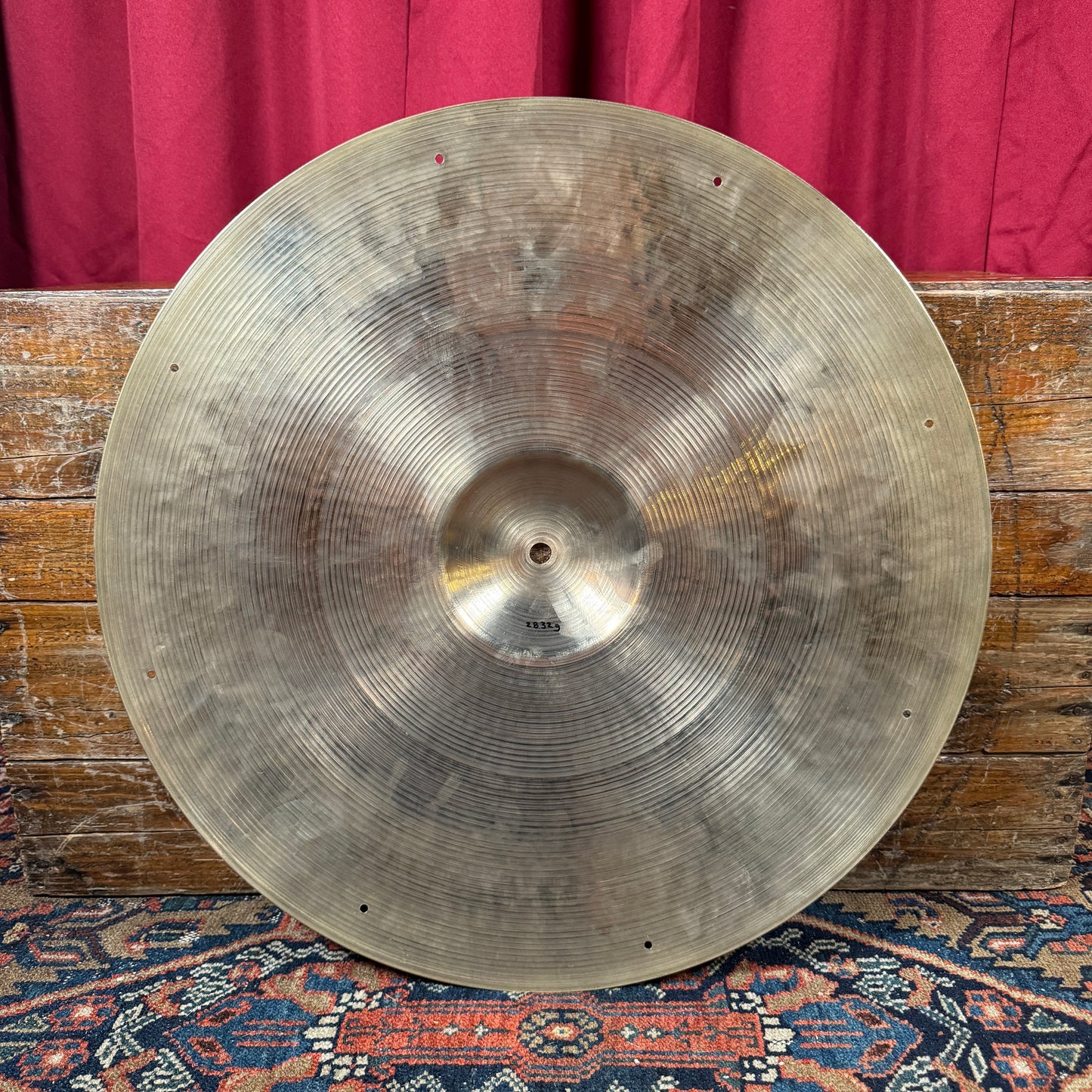 22" Zildjian A 1950s Block / Large Stamp Sizzle Ride Cymbal w/ 8 Rivet Holes 2832g *Video Demo*