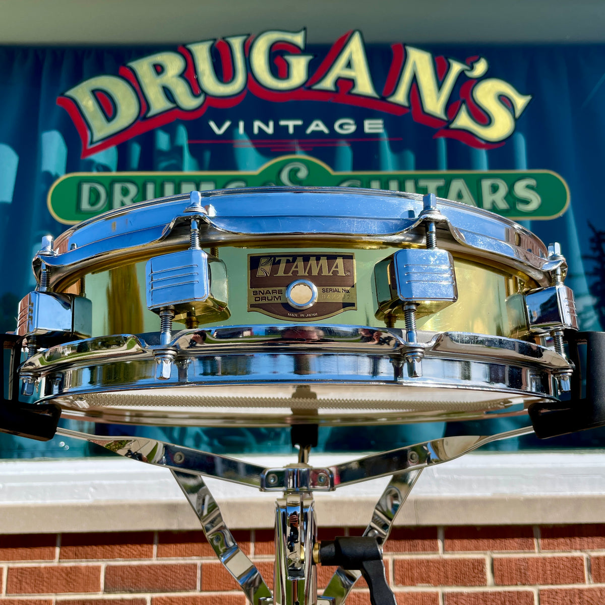 1990s Tama 3.5x14 Brass Piccolo Snare Drum PM343 MIJ