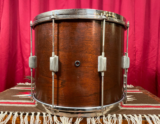1930s Leedy Broadway Standard 12x15 Street Drum Marching / Field Snare Walnut