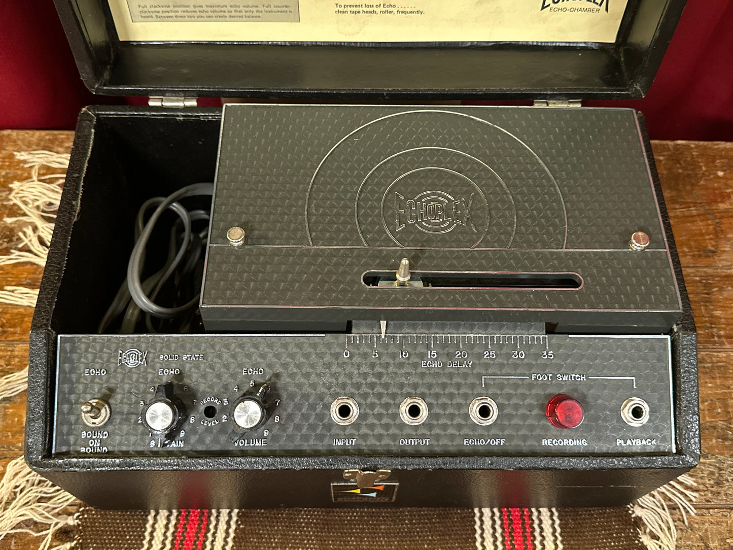 1970s Maestro EP-3 Echoplex V3 Solid State Tape Echo Unit w/ Extra Tape Cartridge