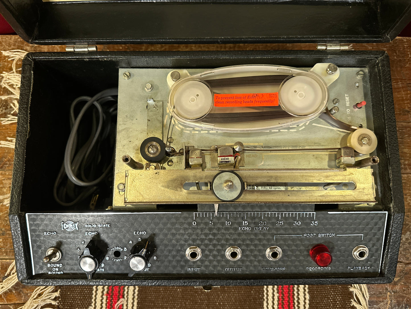 1970s Maestro EP-3 Echoplex V3 Solid State Tape Echo Unit w/ Extra Tape Cartridge