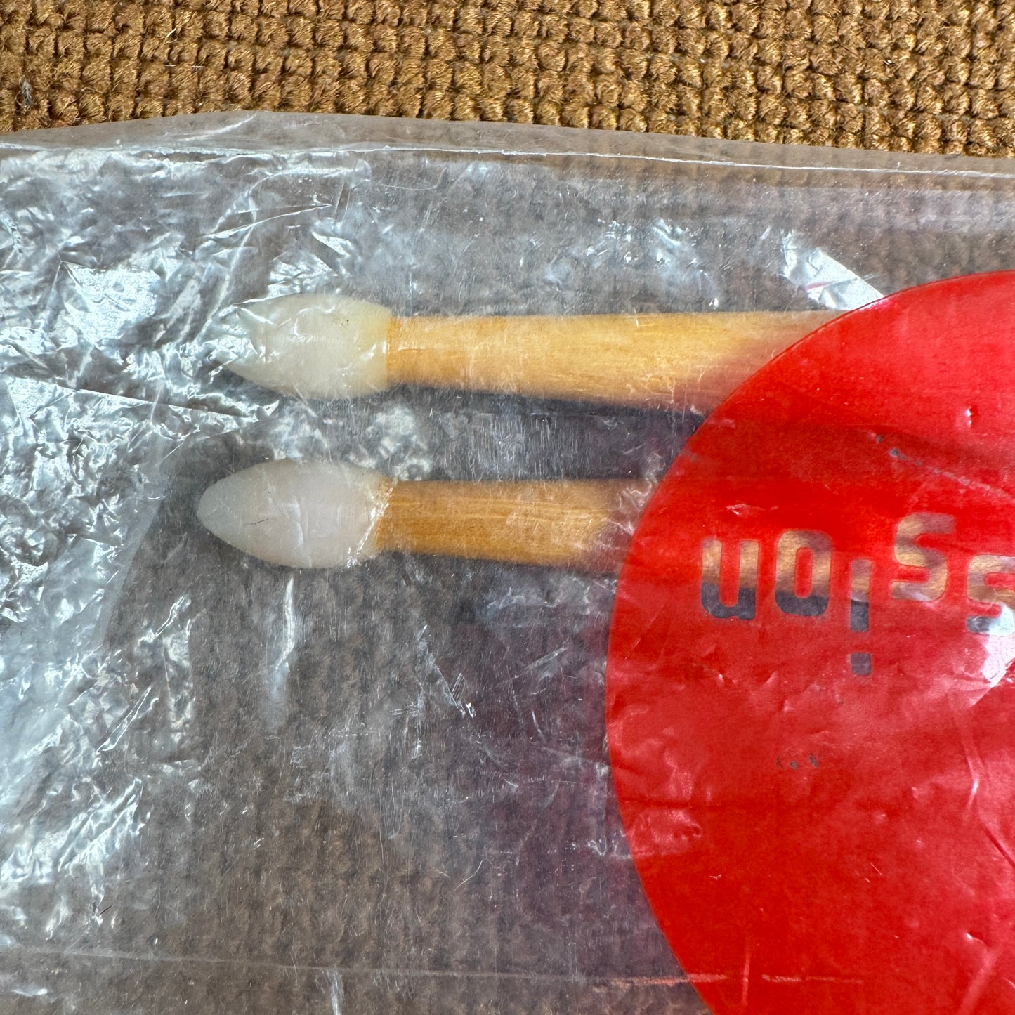 1970s Slingerland Nigel Olsson 1N Nylon Tip Drum Stick NOS Hickory Nylowood