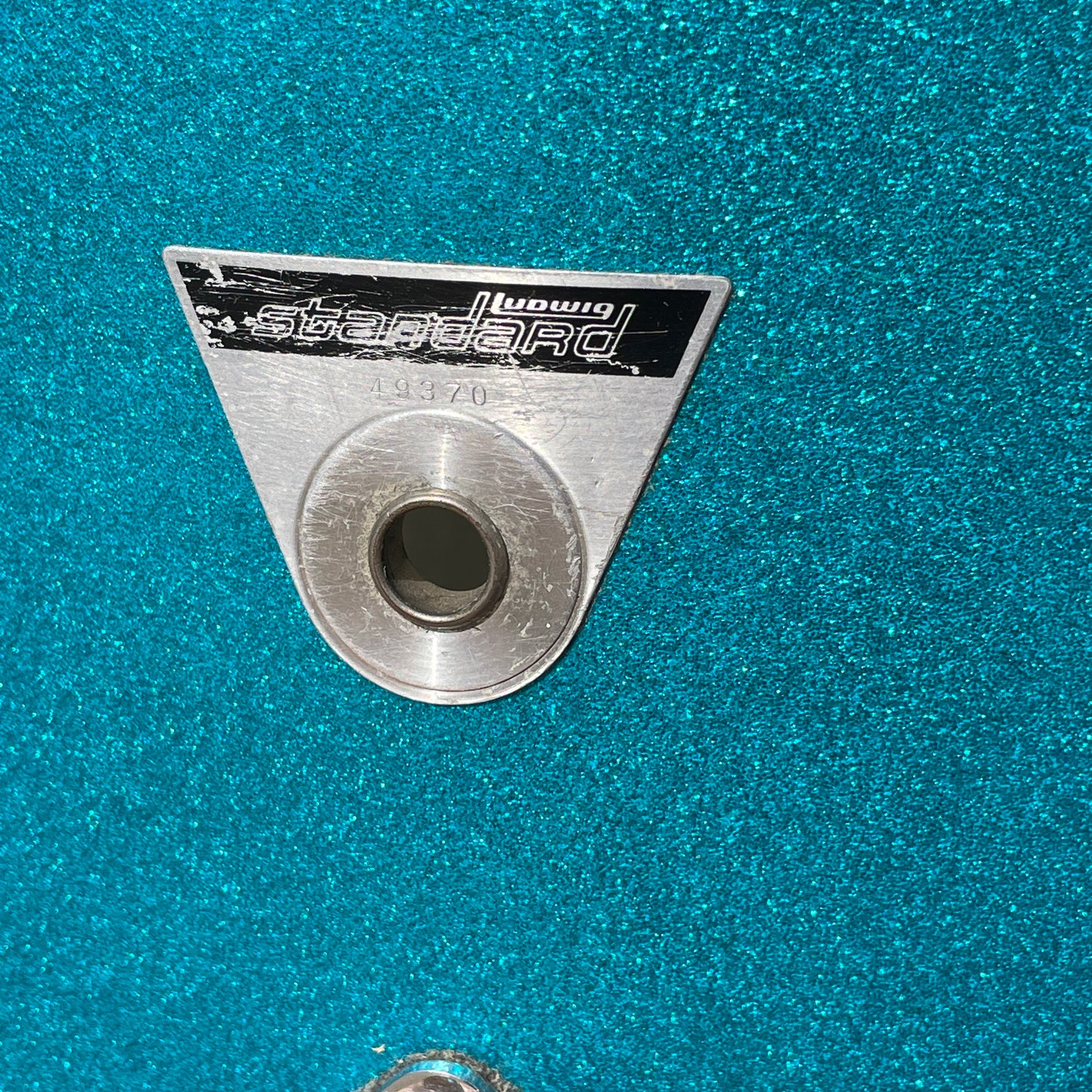1970s Ludwig Standard 14x20 Bass Drum Blue Mist