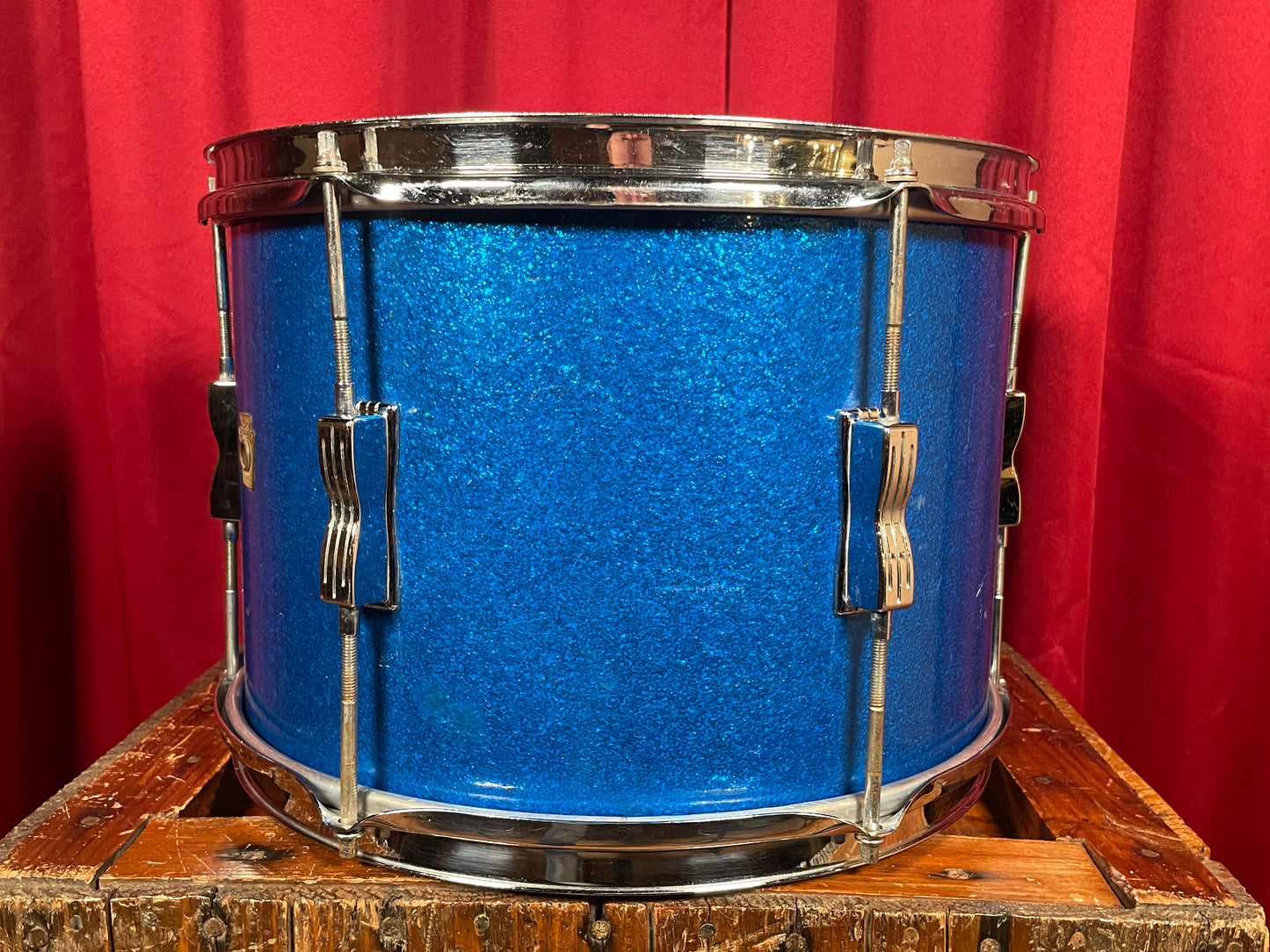 1960s Ludwig 9x13 Club Date Tom Drum Blue Sparkle