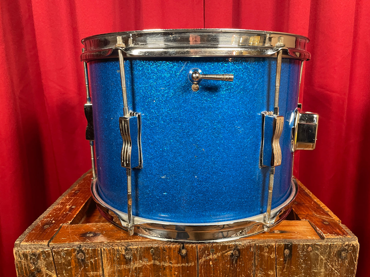 1960s Ludwig 9x13 Club Date Tom Drum Blue Sparkle