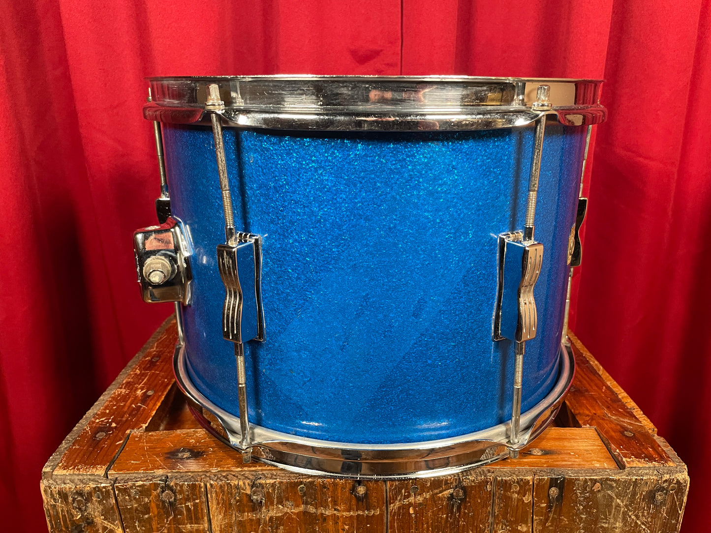 1960s Ludwig 9x13 Club Date Tom Drum Blue Sparkle