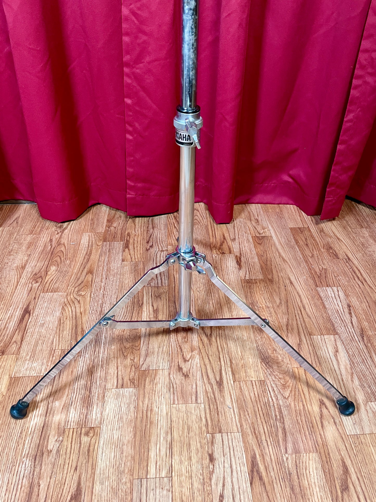 1980s Yamaha CS-710 Single Braced Straight Cymbal Stand Silver Label MIJ #2