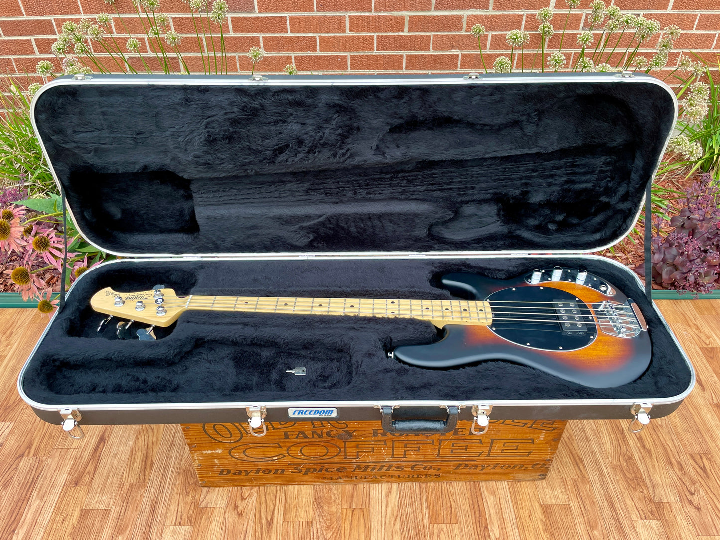 Sterling By Music Man StingRay RAY4 Bass Guitar Vintage Sunburst Satin w/ Case