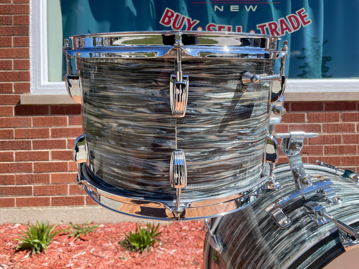 1965 Ludwig Downbeat Drum Set Oyster Blue Pearl 20/12/14 COB