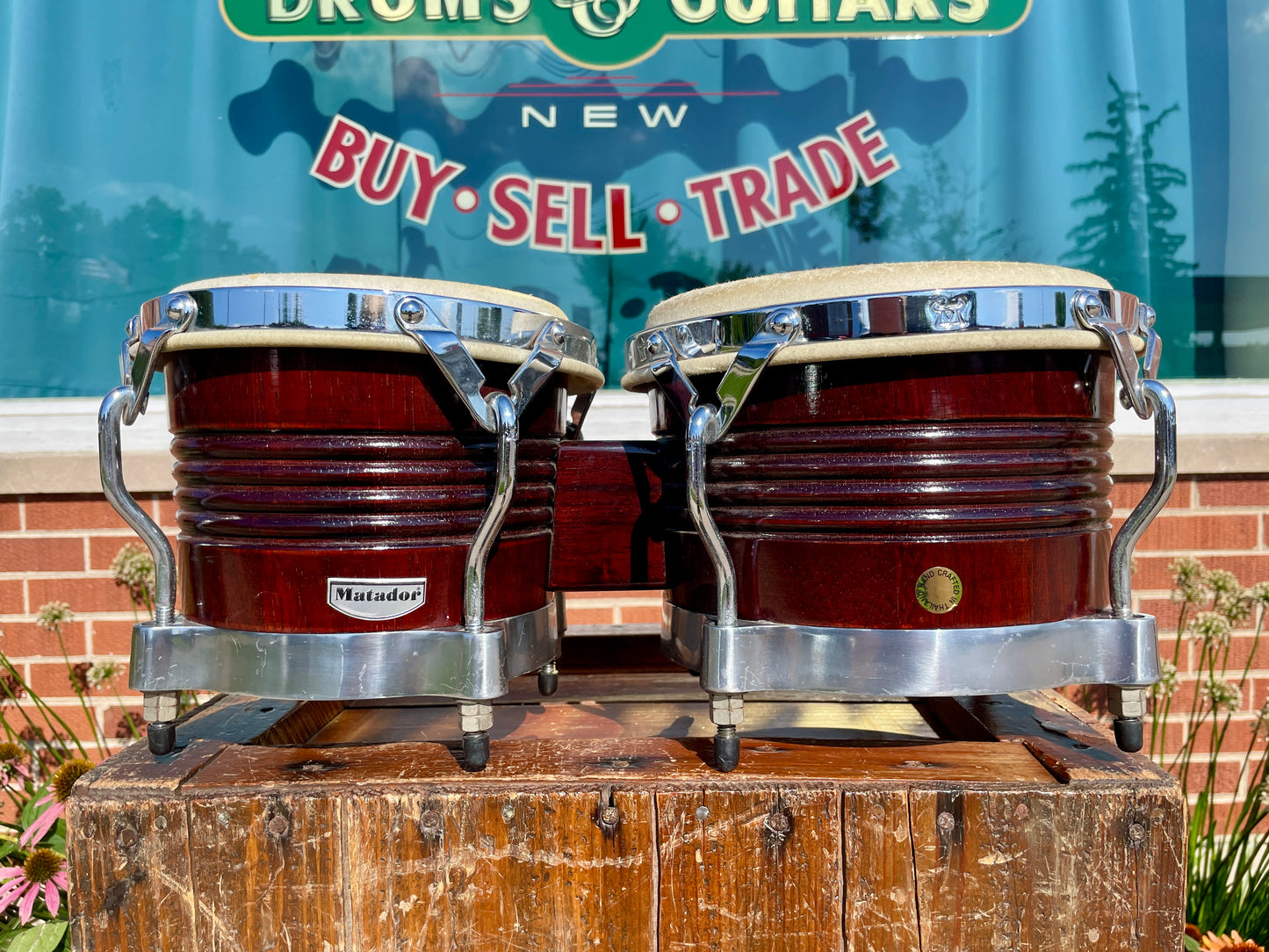 Matador by LP Wood Bongos Dark Brown Latin Percussion