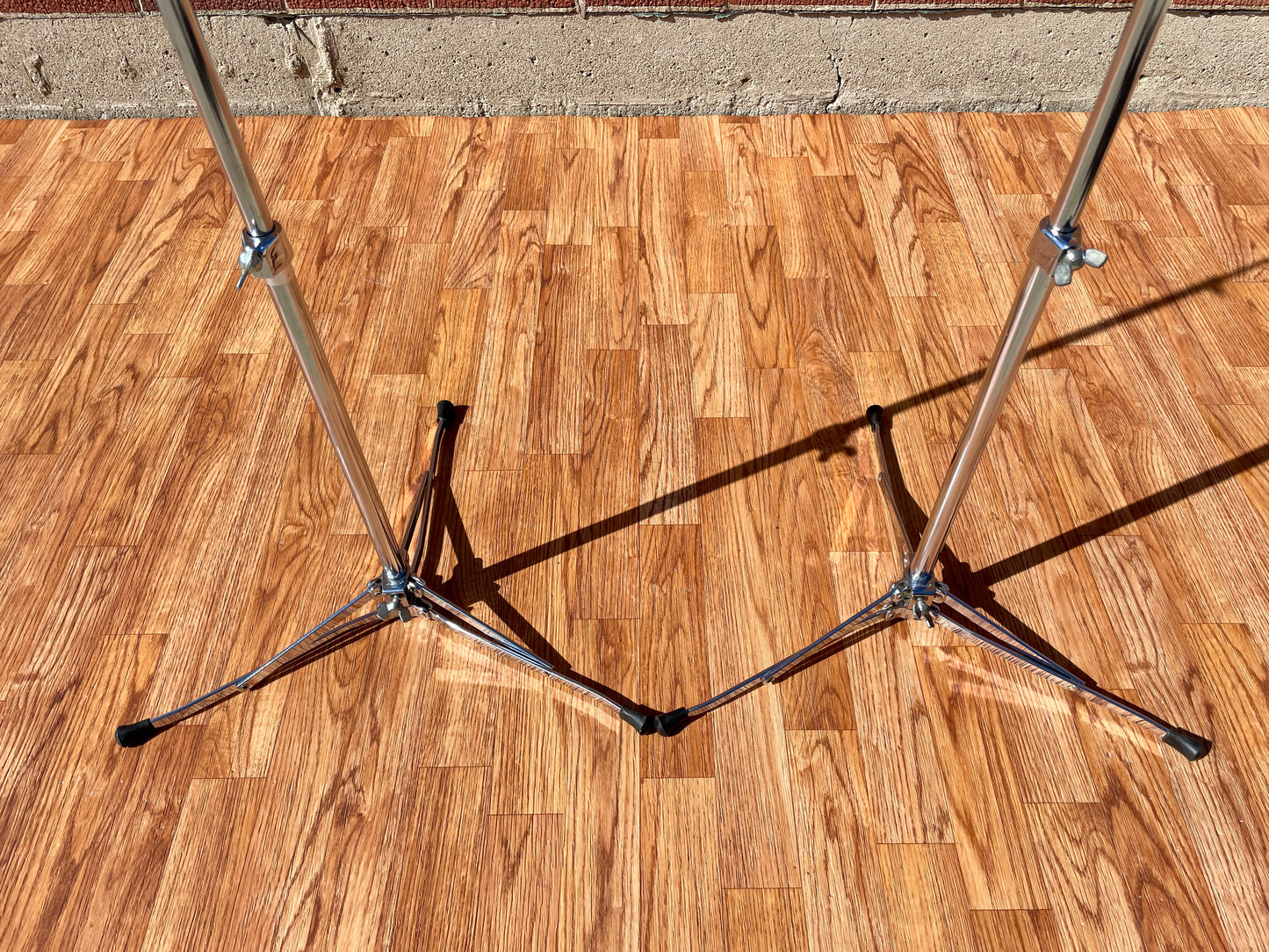 1960s Ludwig 1400 Flat Base Straight Cymbal Stand Pair (2 Pcs.)