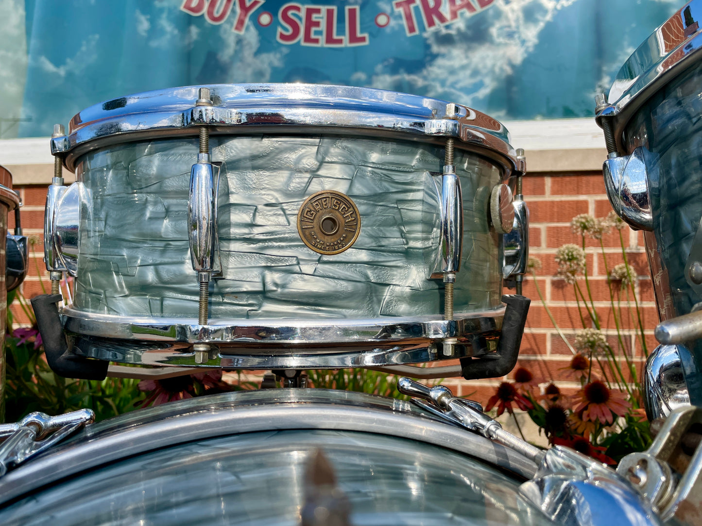 1950s Gretsch Round Badge Bop Outfit Drum Set Midnight Blue Pearl 20/13/16 w/ 5.5x14 Snare