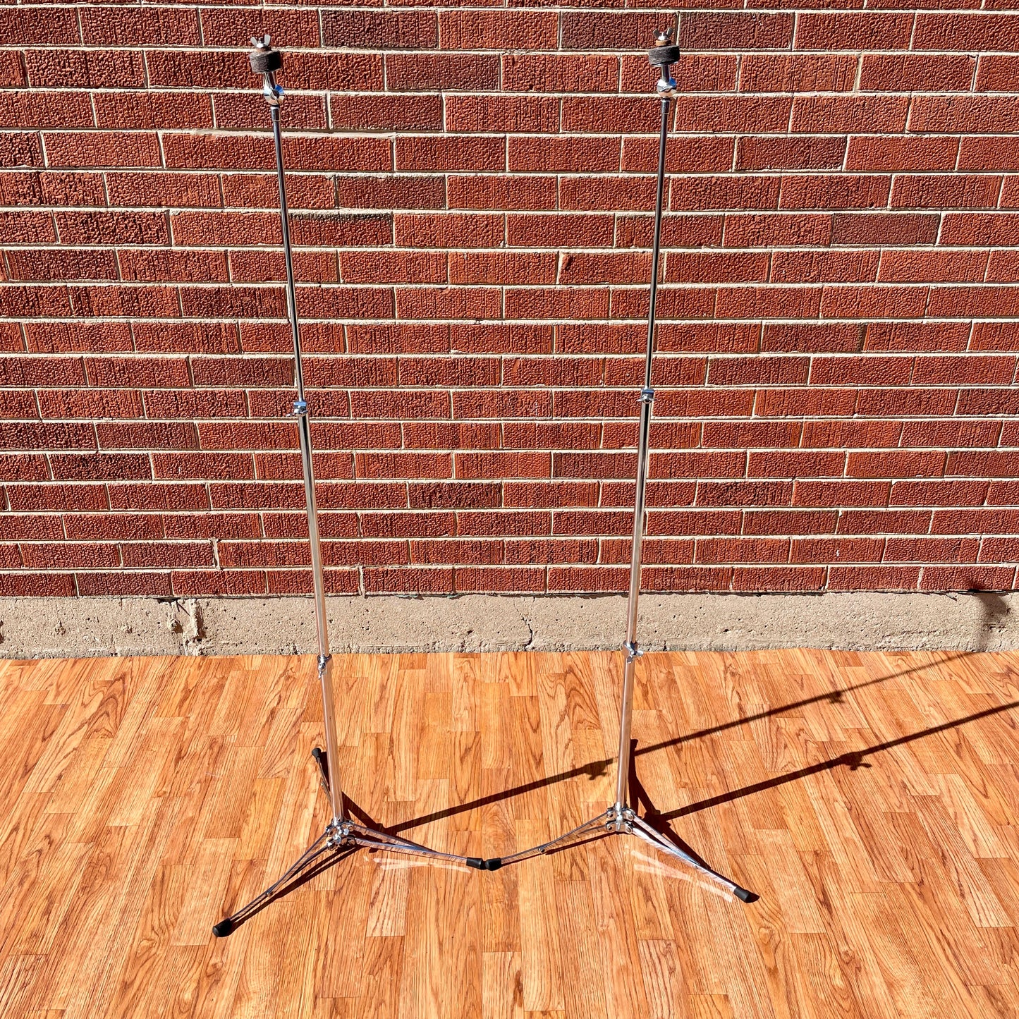 Early 1960s Ludwig 1400 Flat Base Straight Cymbal Stand Pair (2 Pcs.)