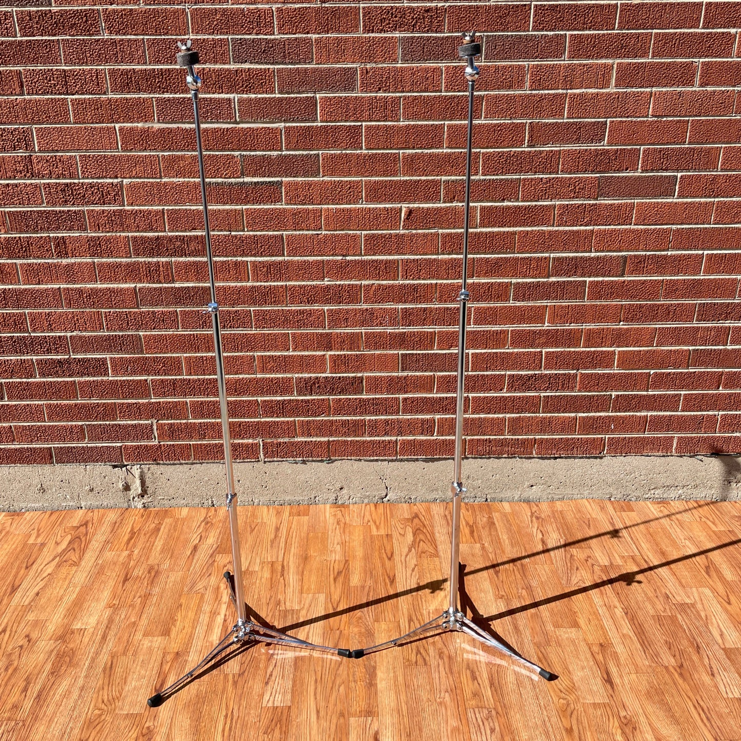 Early 1960s Ludwig 1400 Flat Base Straight Cymbal Stand Pair (2 Pcs.)