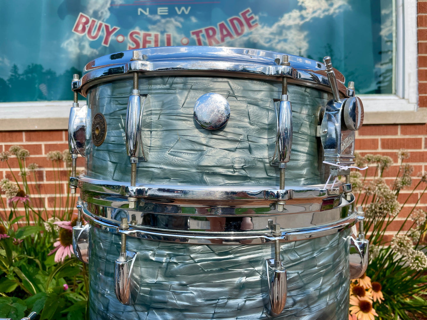 1950s Gretsch Round Badge Bop Outfit Drum Set Midnight Blue Pearl 20/13/16 w/ 5.5x14 Snare