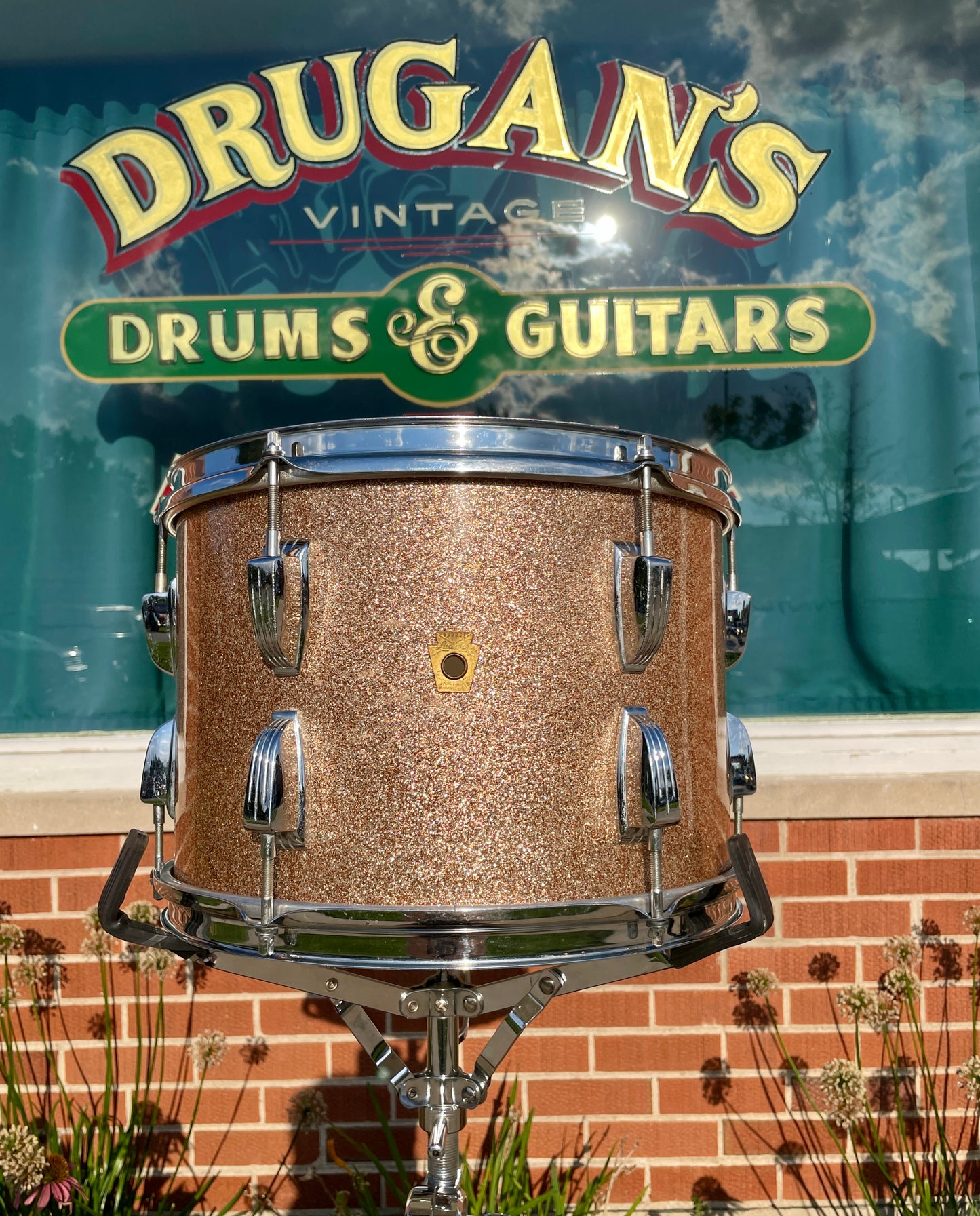 1960s Ludwig 9x13 Super Classic Tom Drum Single Champagne Sparkle