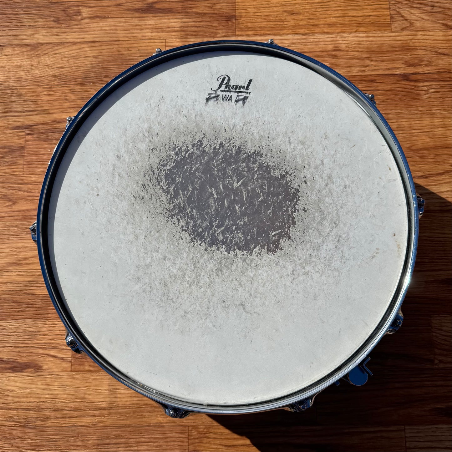 2000s Pearl Steel 5.5x14 Snare Drum 10-Lug Chrome Over Steel