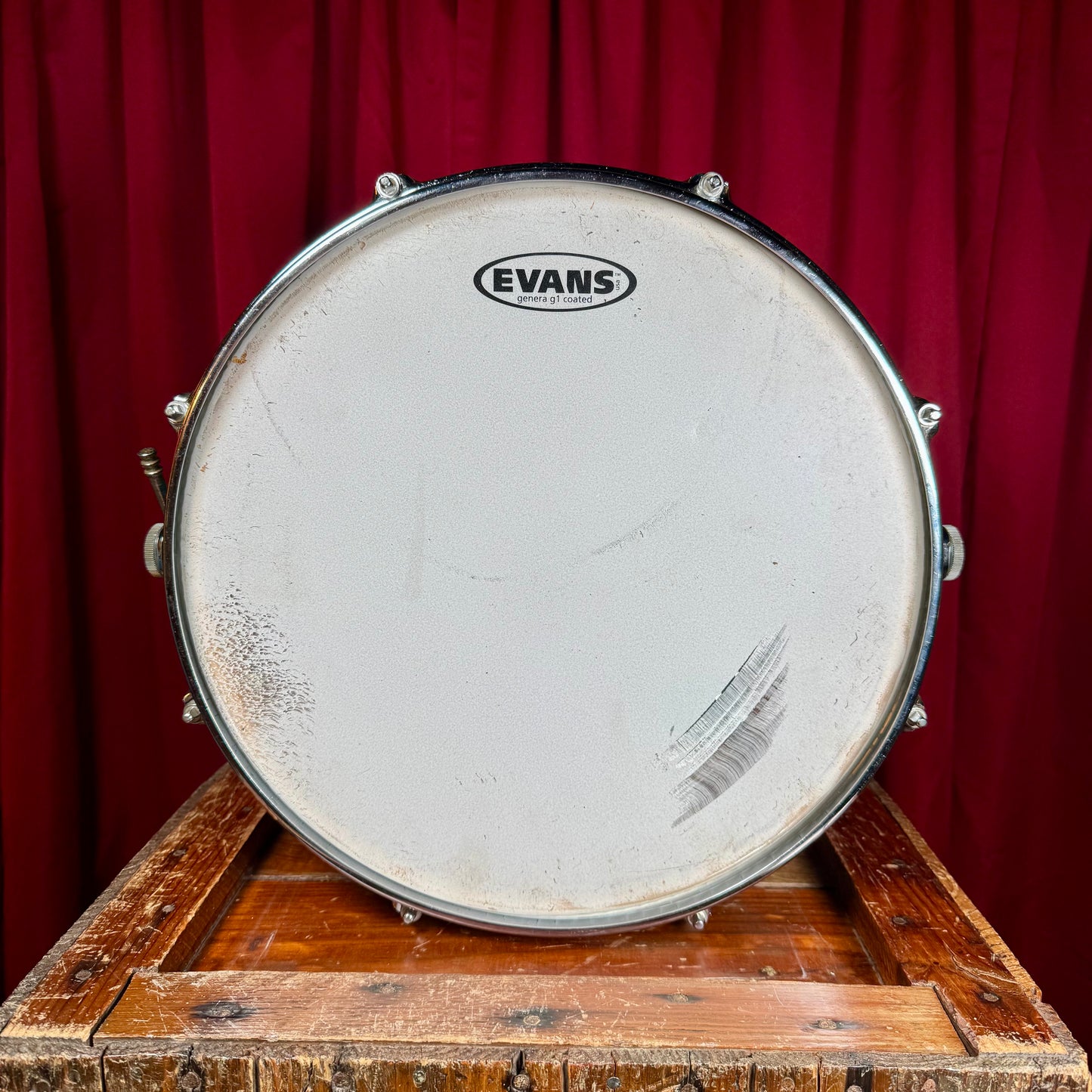 1960s Zim-Gar 5.5x14 Snare Drum Blue Sparkle MIJ Japan