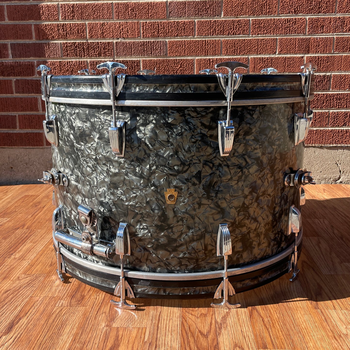 1948-1952 WFL 14x24 Bass Drum Black Diamond Pearl Ludwig